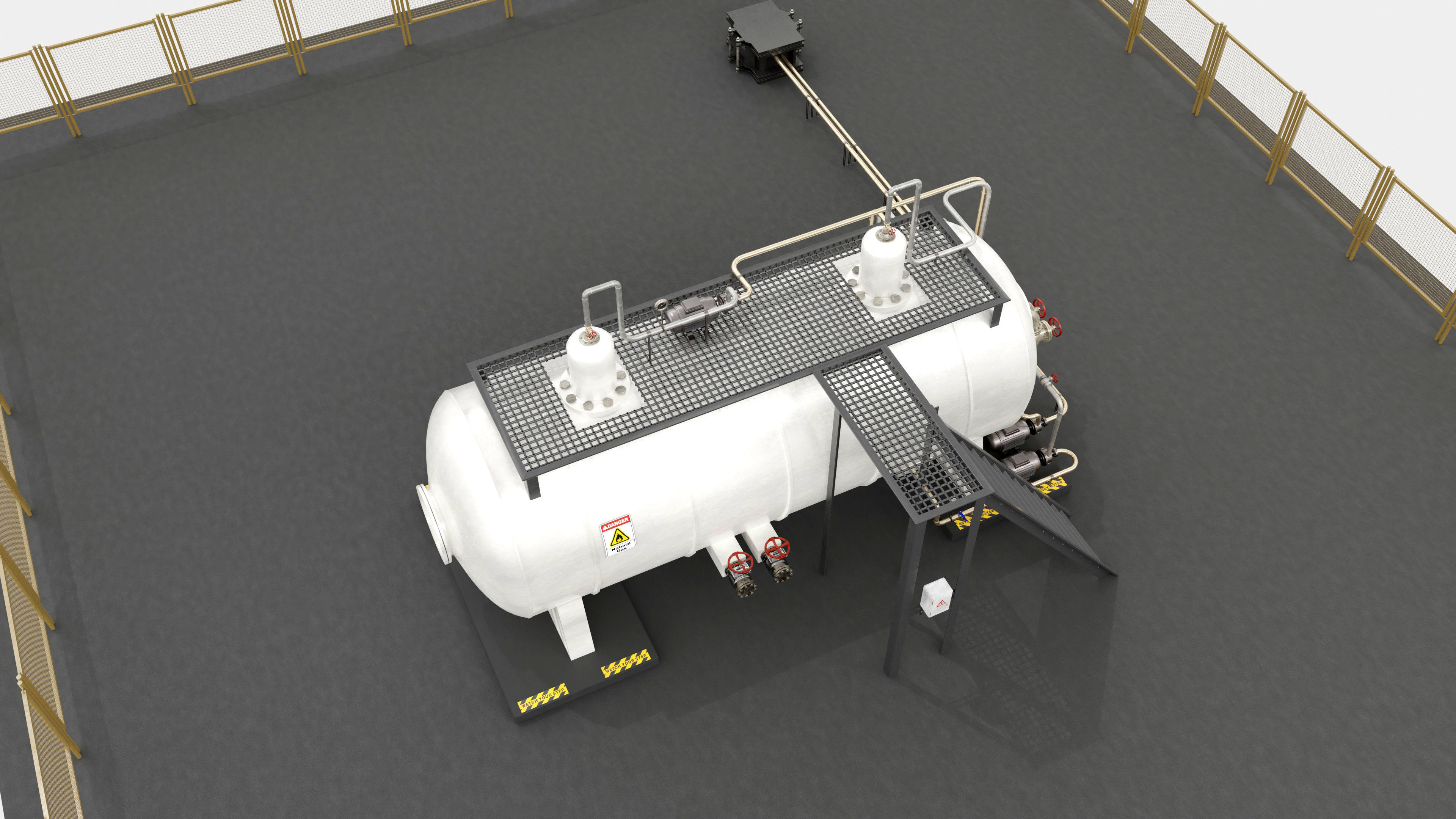 Steam Boiler Refinery Industrial 3D model_11