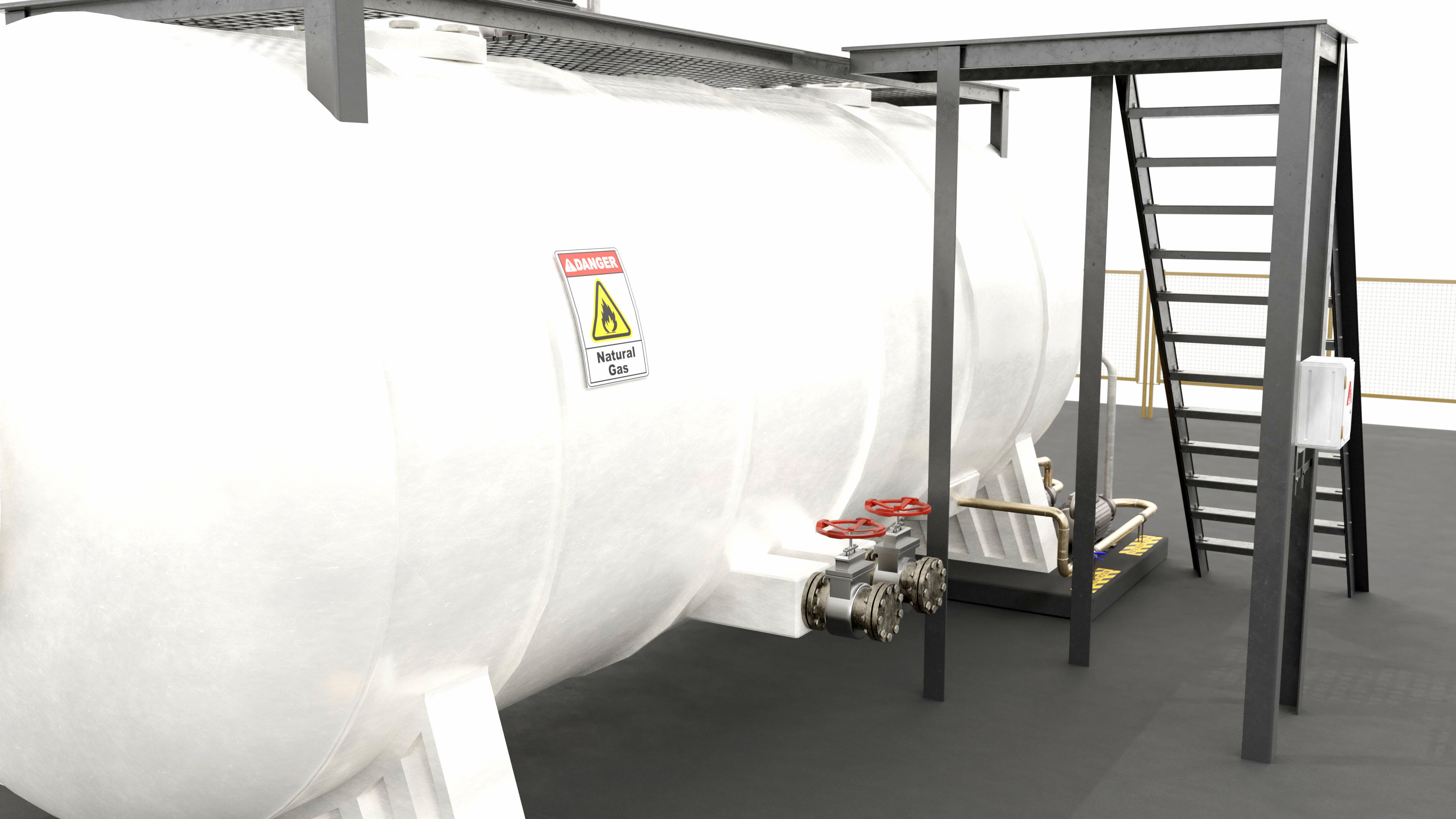 Steam Boiler Refinery Industrial 3D model_9