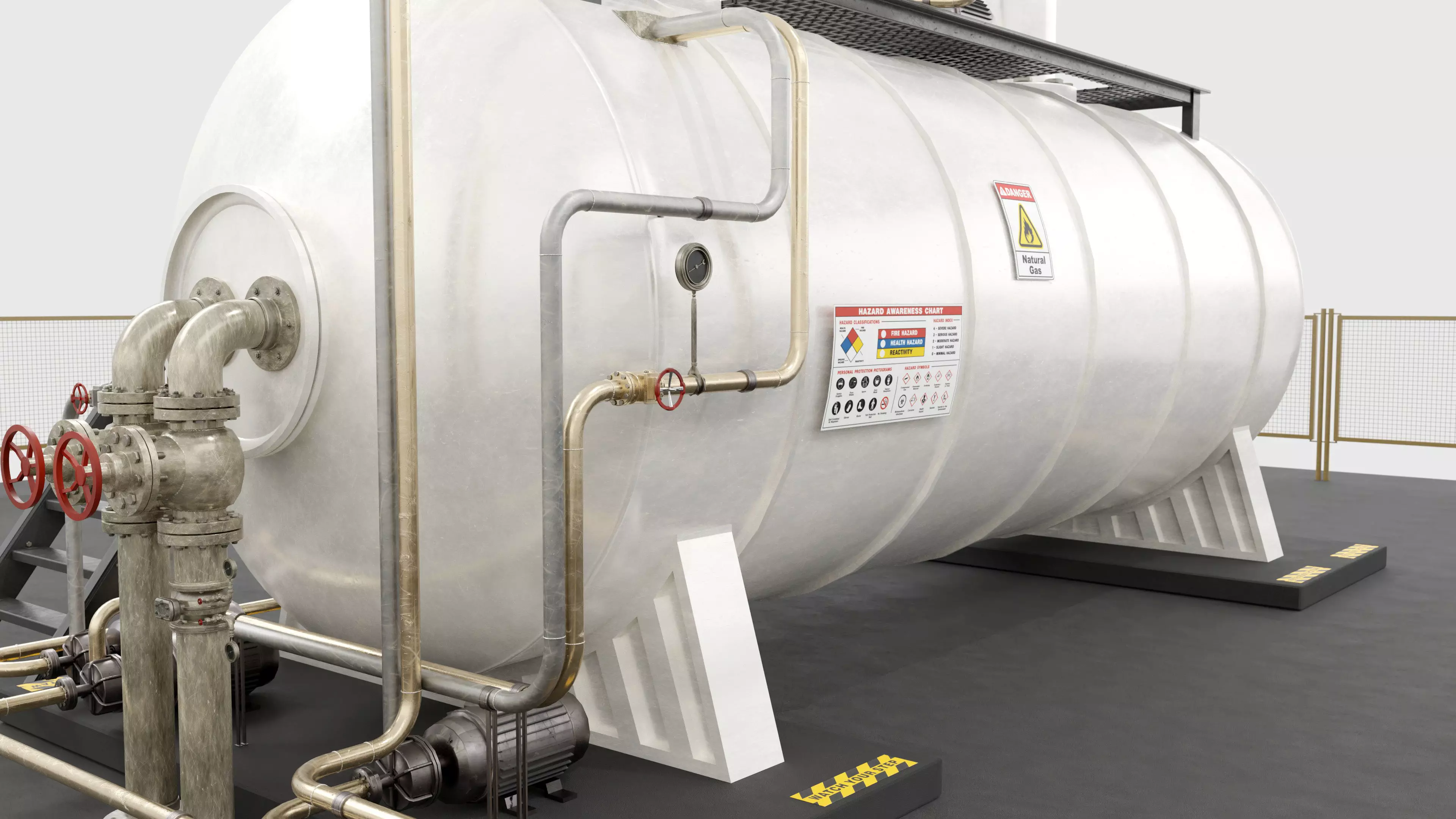 Steam Boiler Refinery Industrial 3D model_0