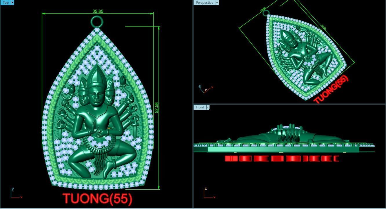 Pendant  3D print model_3