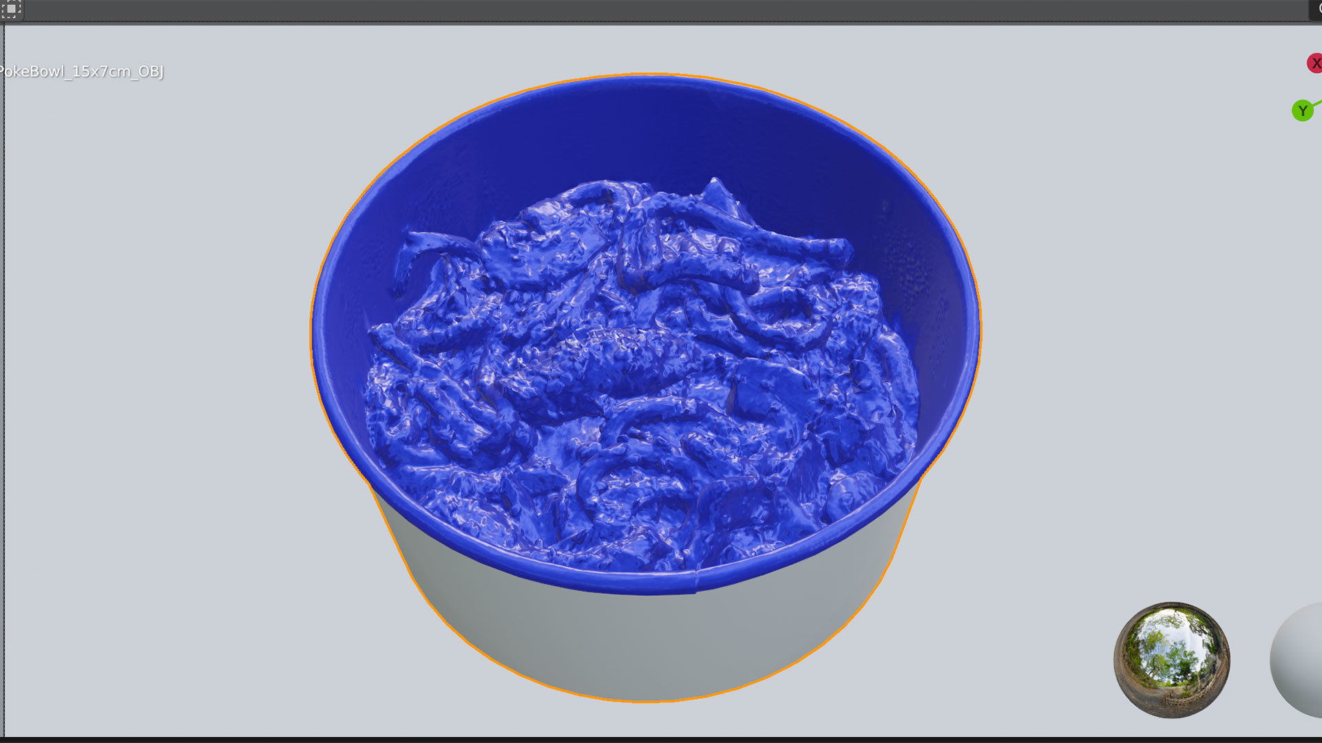 Udon Poke bowl lunch noodles with beef korean asian meal 3D model_5