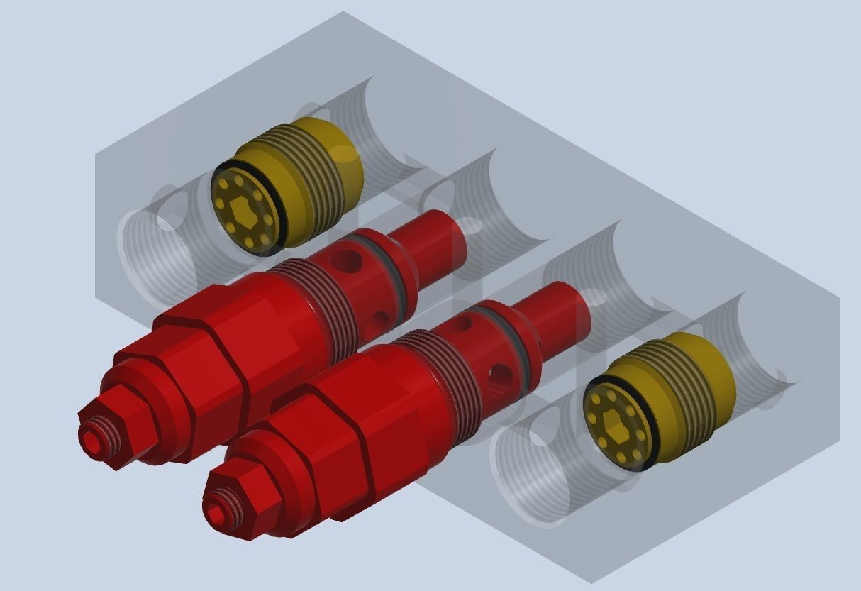 Hydraulic Sequence valves 120lpm 3D model_1