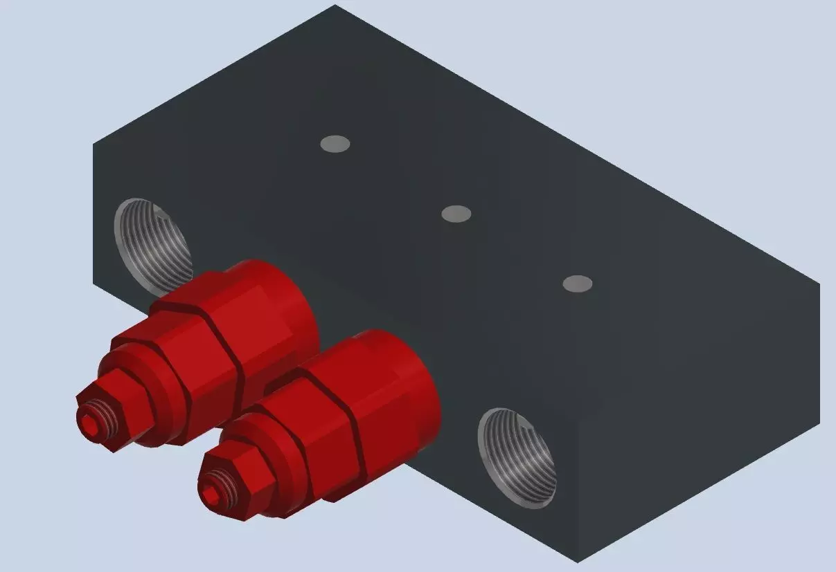 Hydraulic Sequence valves 120lpm 3D model_0