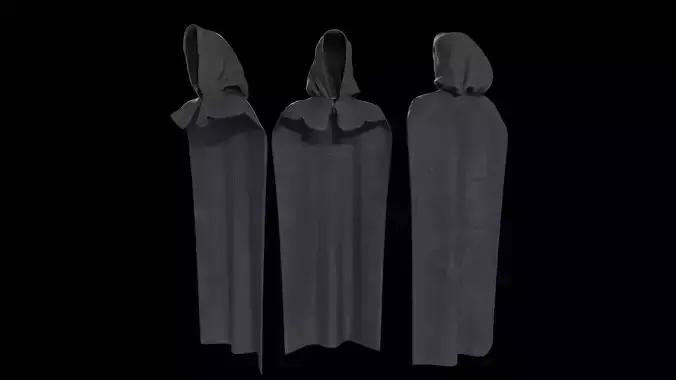  hood cloak Low-poly 3D model