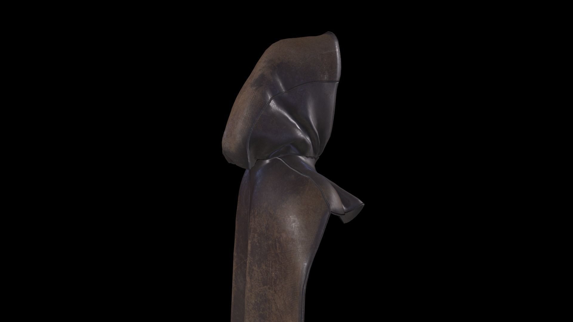 hood cloak Low-poly 3D model_6