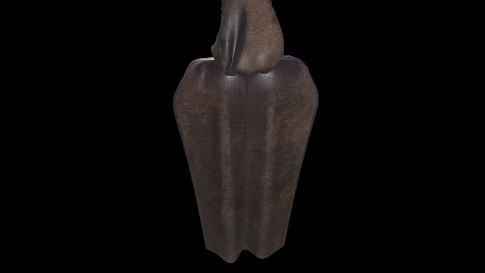 hood cloak Low-poly 3D model_2