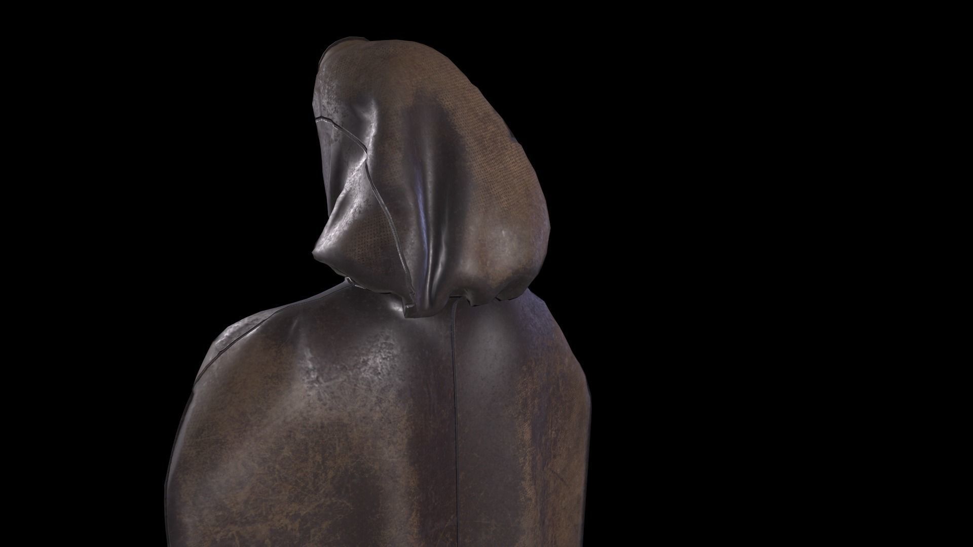 hood cloak Low-poly 3D model_5