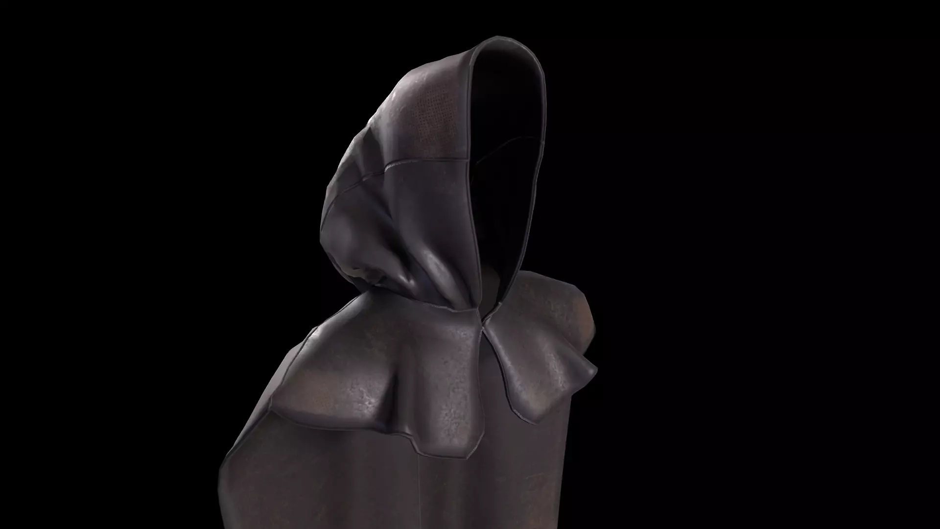 hood cloak Low-poly 3D model_0