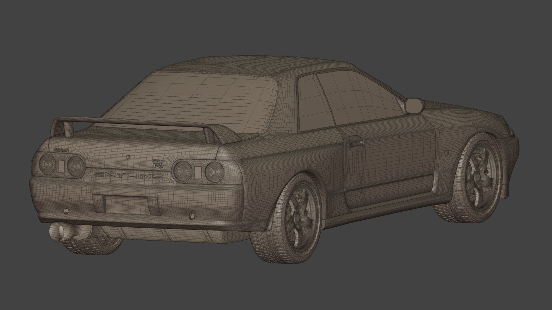 Nissan Skyline GTR R32 3D model_15