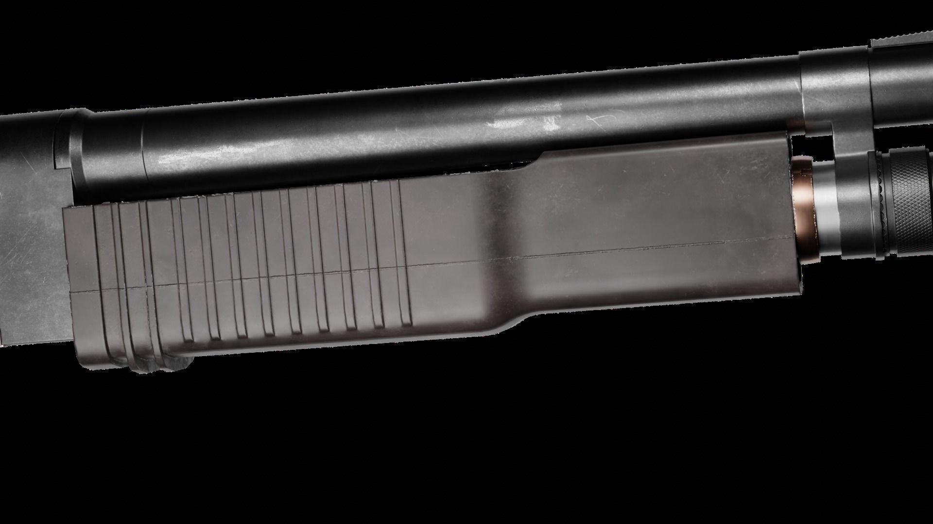 KS-23M Soviet Shotgun Low-poly 3D model_7