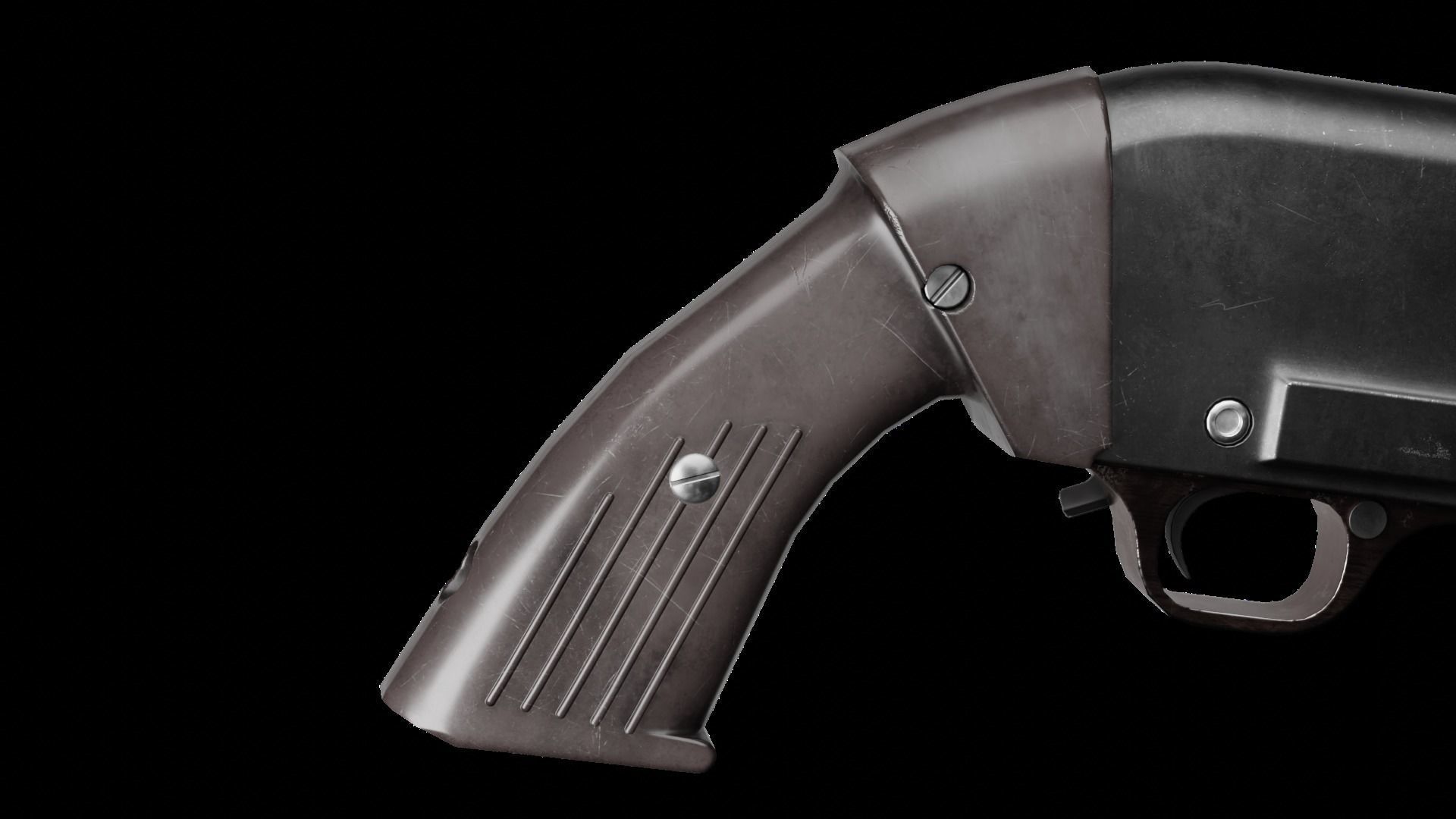 KS-23M Soviet Shotgun Low-poly 3D model_8