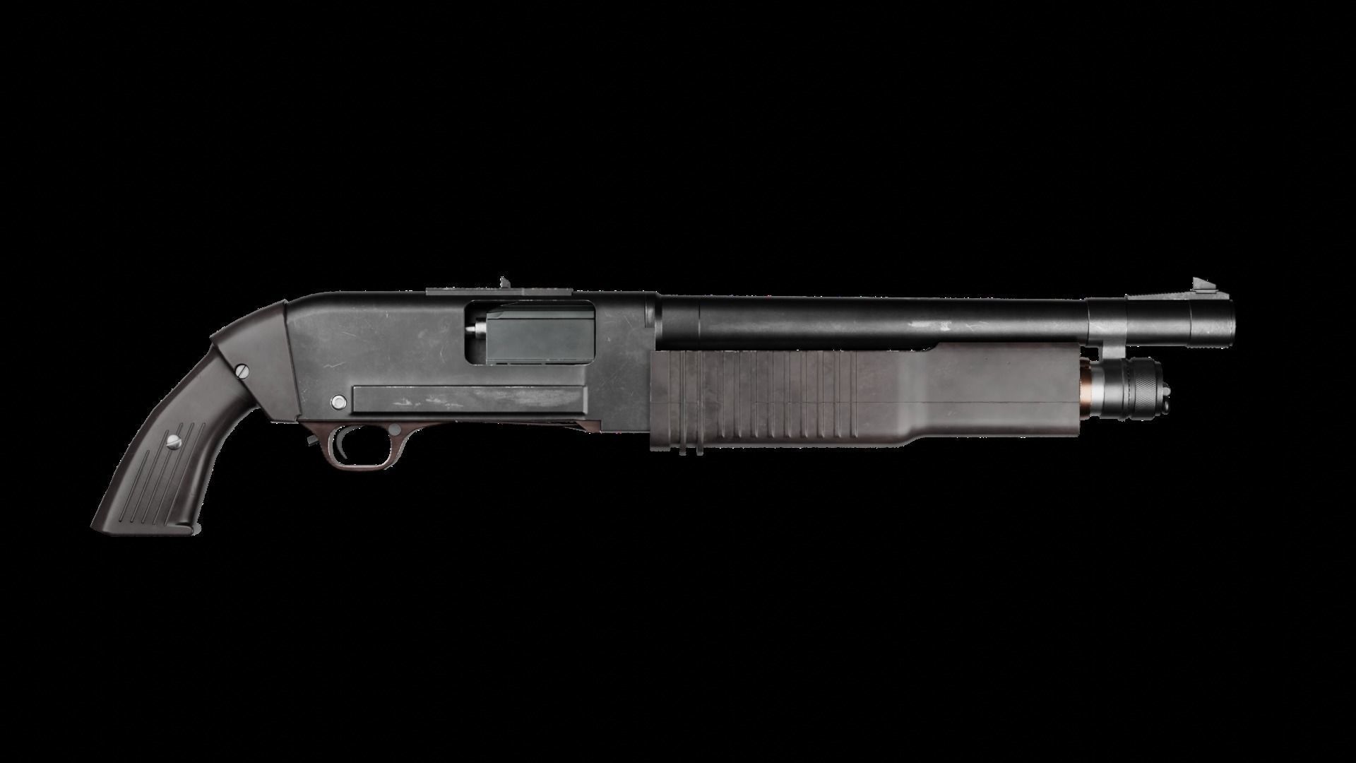 KS-23M Soviet Shotgun Low-poly 3D model_5