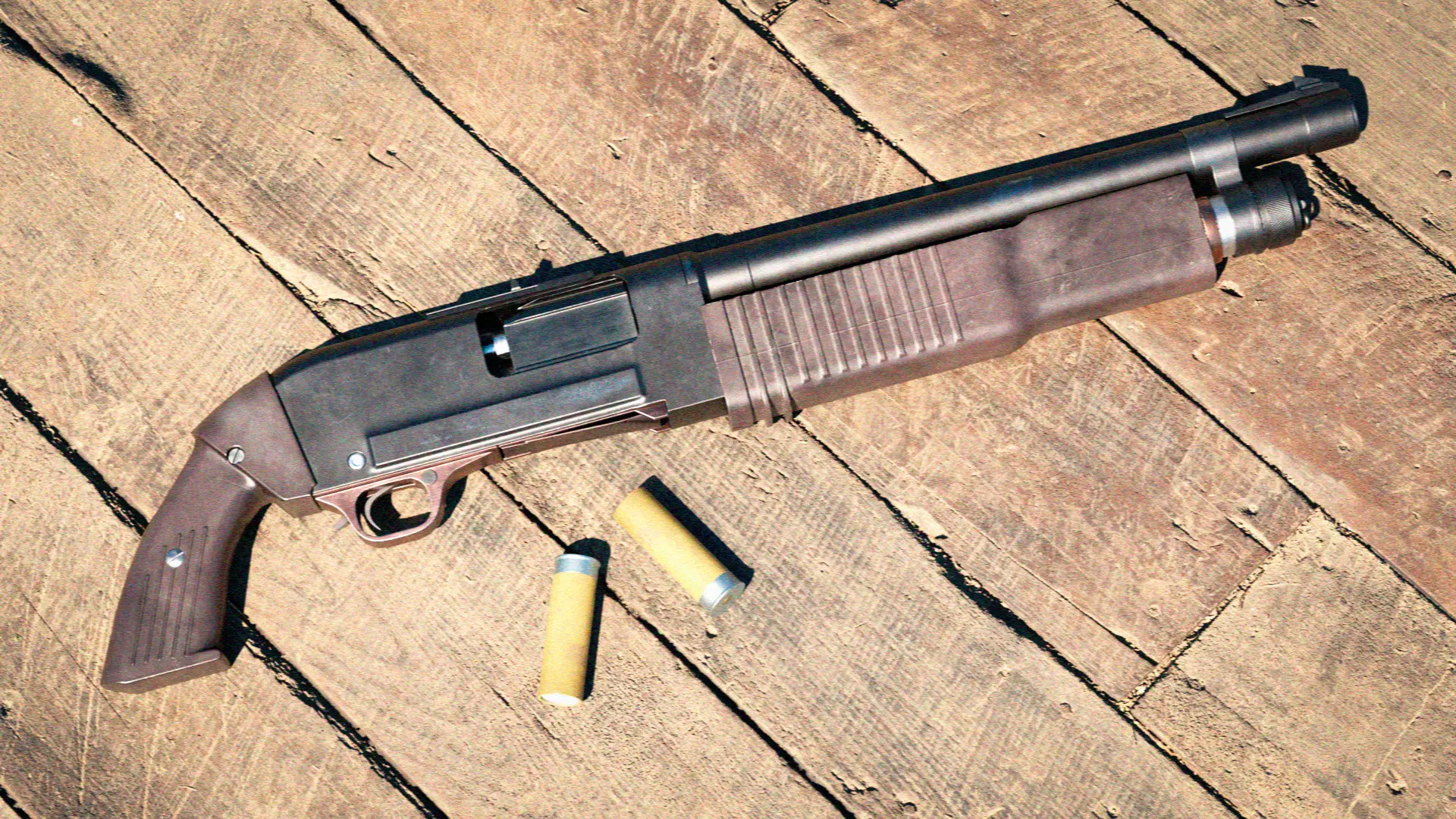 KS-23M Soviet Shotgun Low-poly 3D model_0