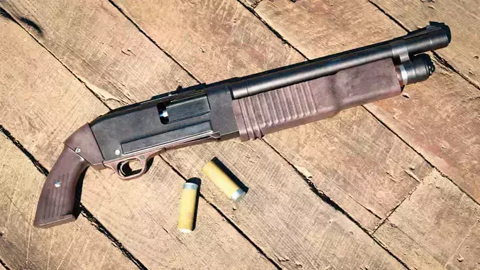 KS-23M Soviet Shotgun Low-poly 3D model