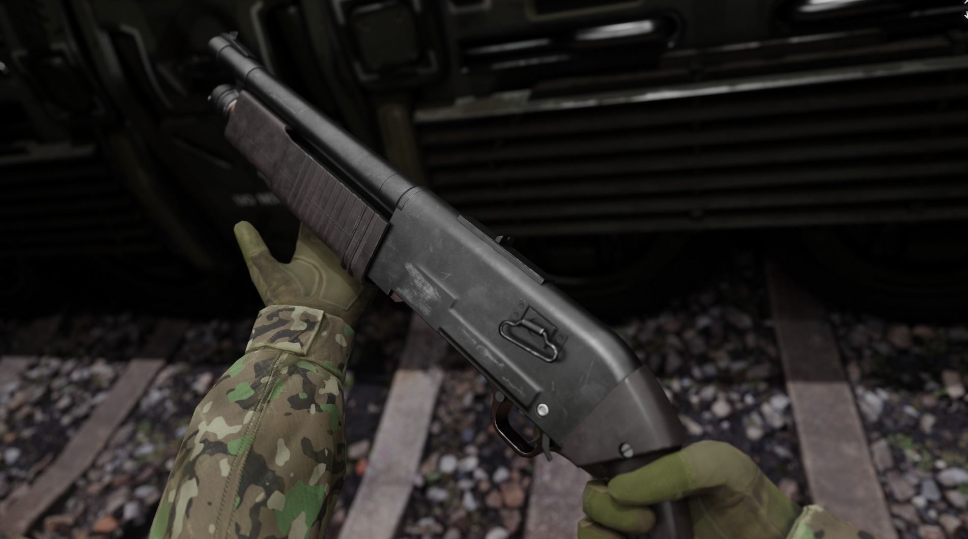 KS-23M Soviet Shotgun Low-poly 3D model_11