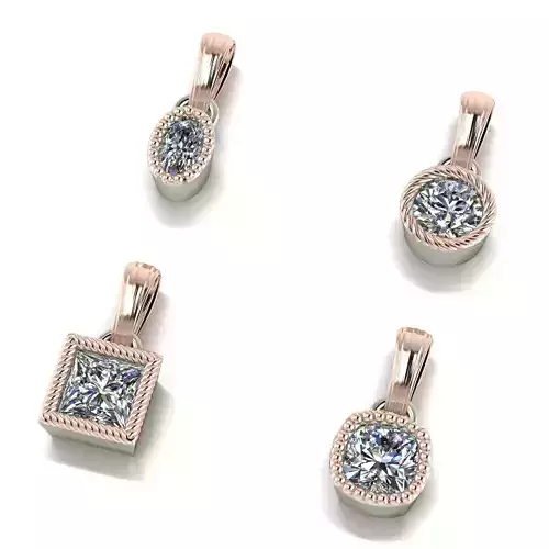 4 Geometric Pendants 1 - Beads n Spirals