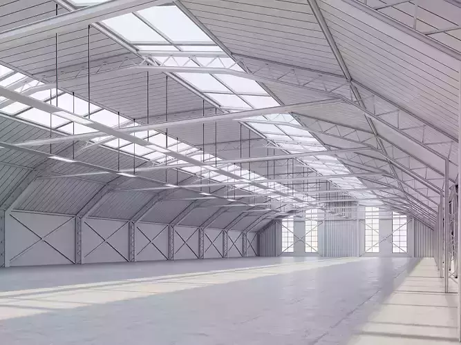 low poly warehouse 13 Low-poly 3D model