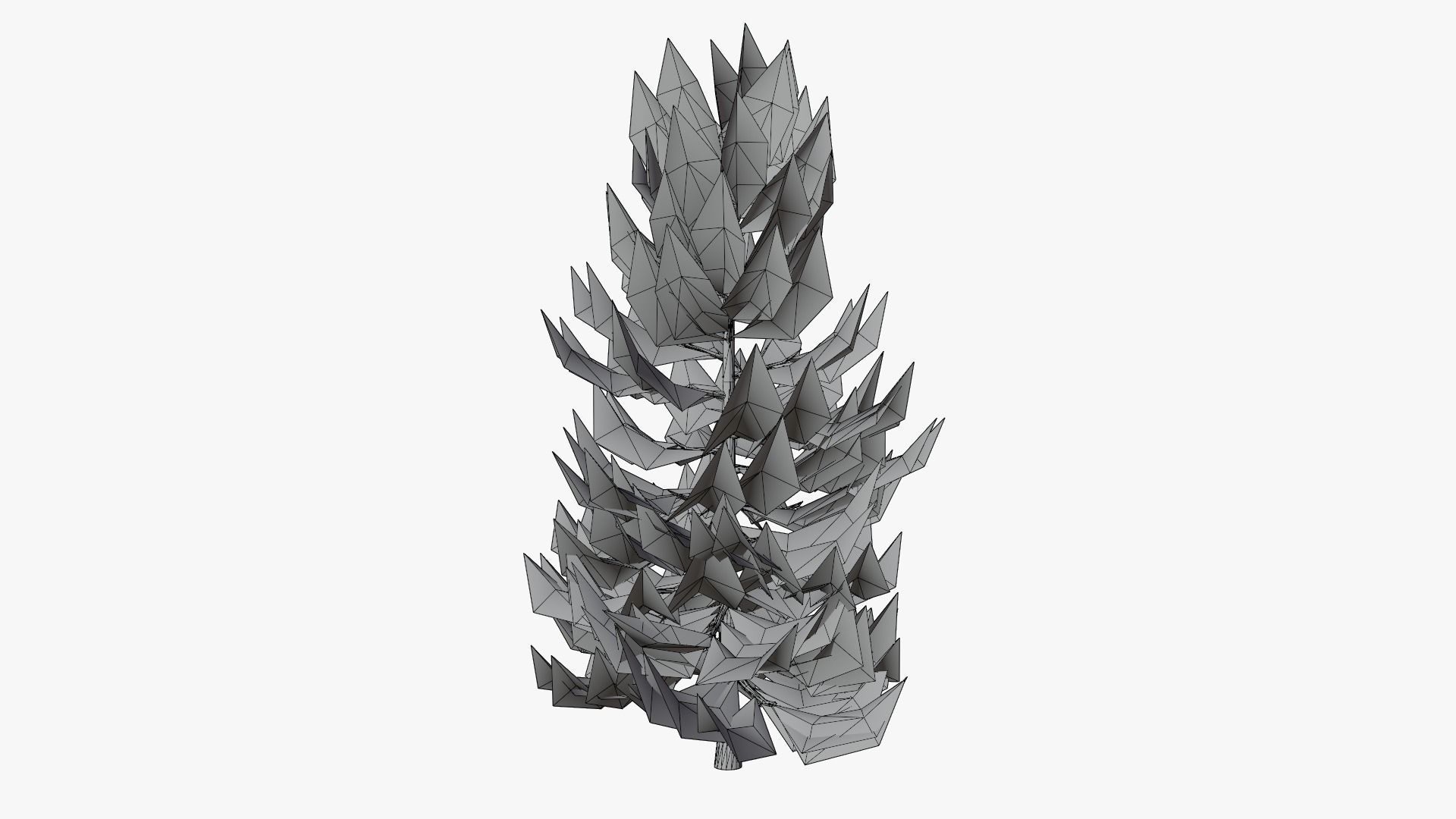 Lowpoly Pine v8 Low-poly 3D model_7