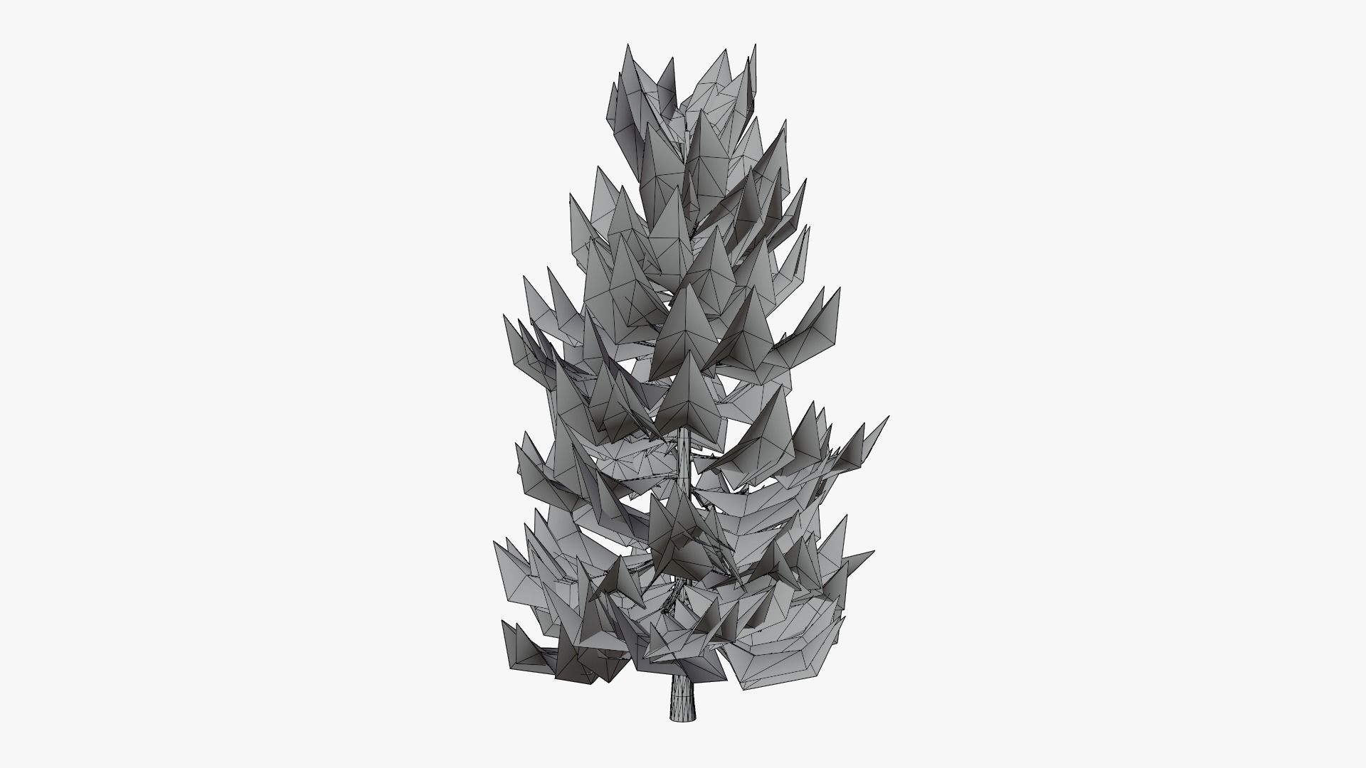 Lowpoly Pine v8 Low-poly 3D model_9
