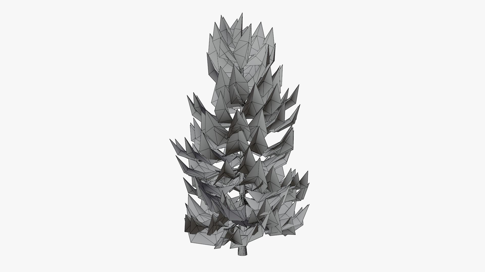 Lowpoly Pine v8 Low-poly 3D model_10