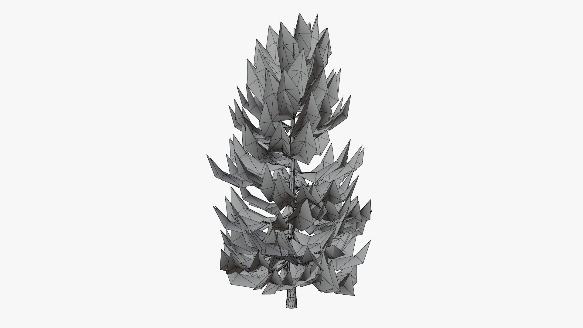 Lowpoly Pine v8 Low-poly 3D model_8