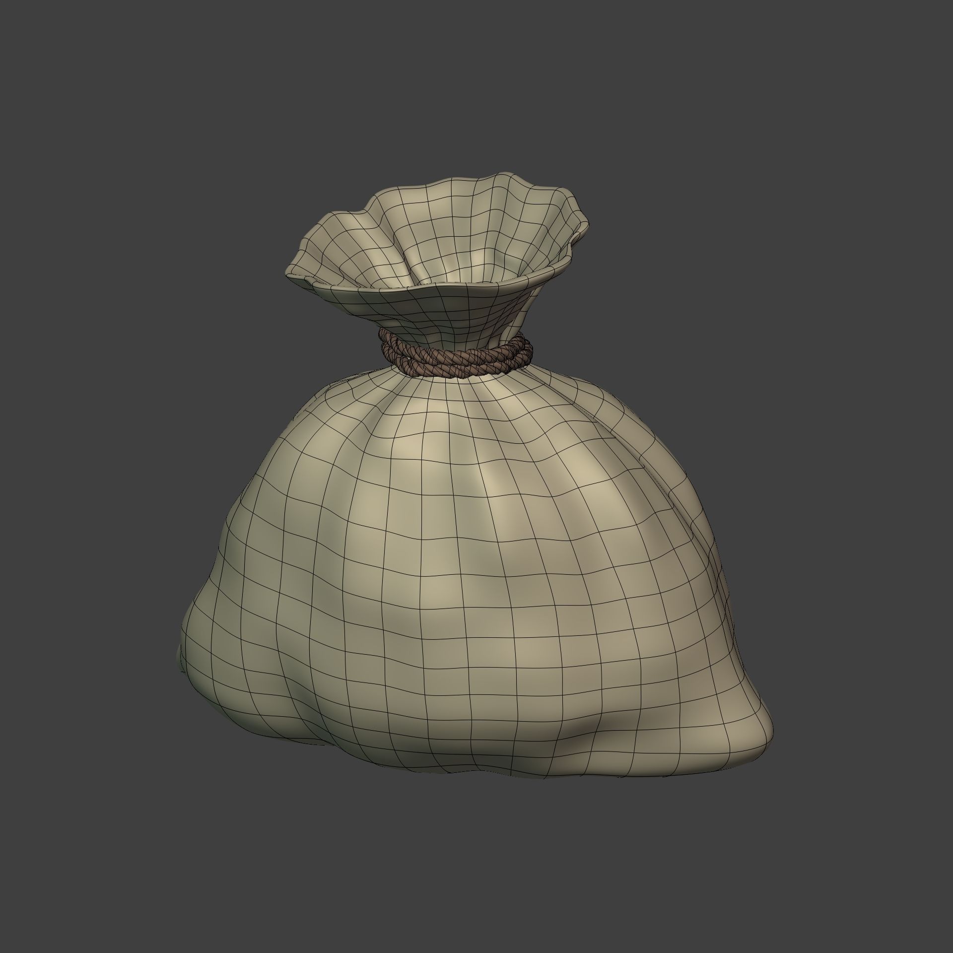 Cartoon Money Bag -- Dollar Sign Icon Low-poly 3D model_12