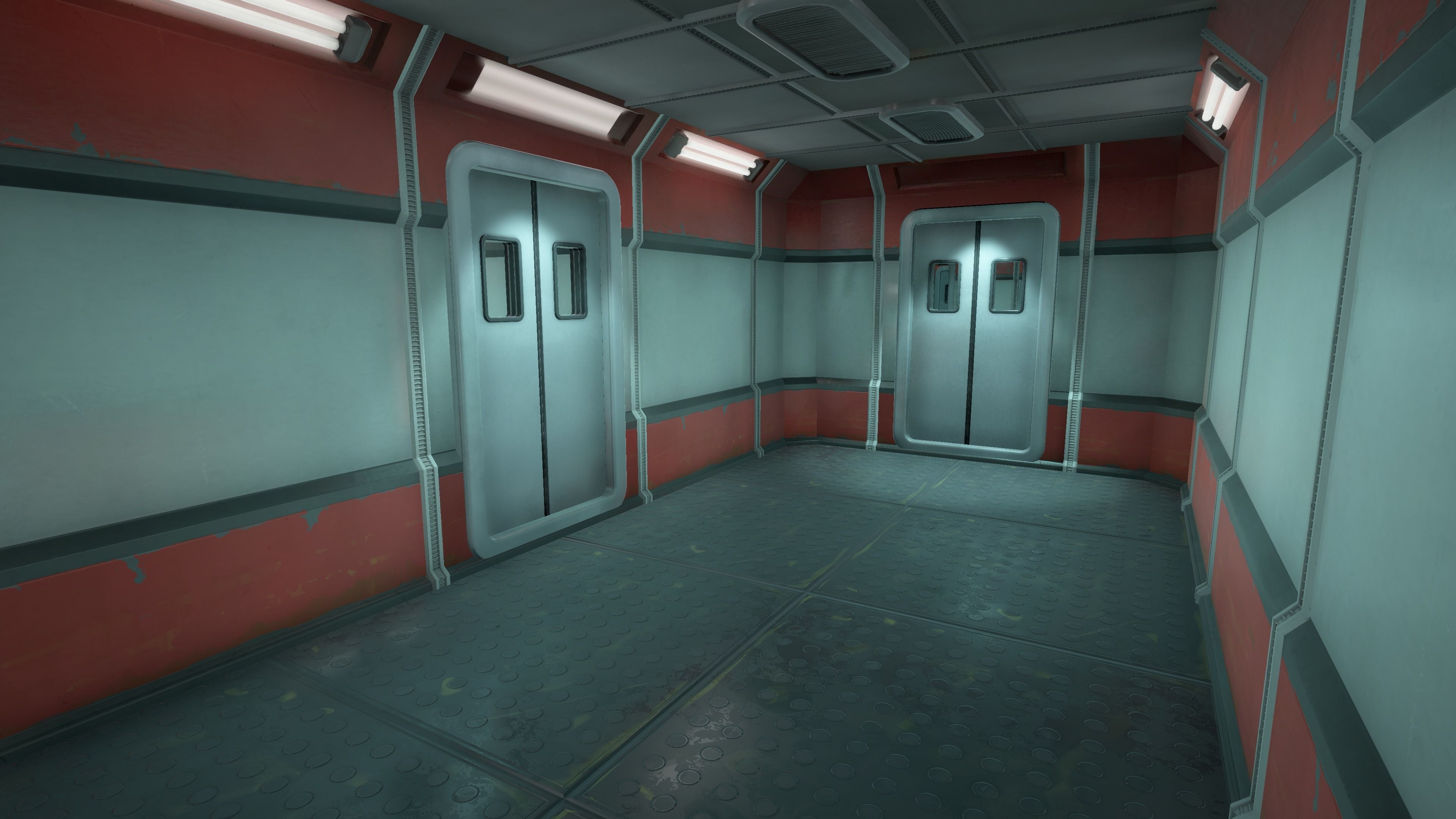 Modern Sci-Fi Modular Laboratory Low-poly 3D model_17