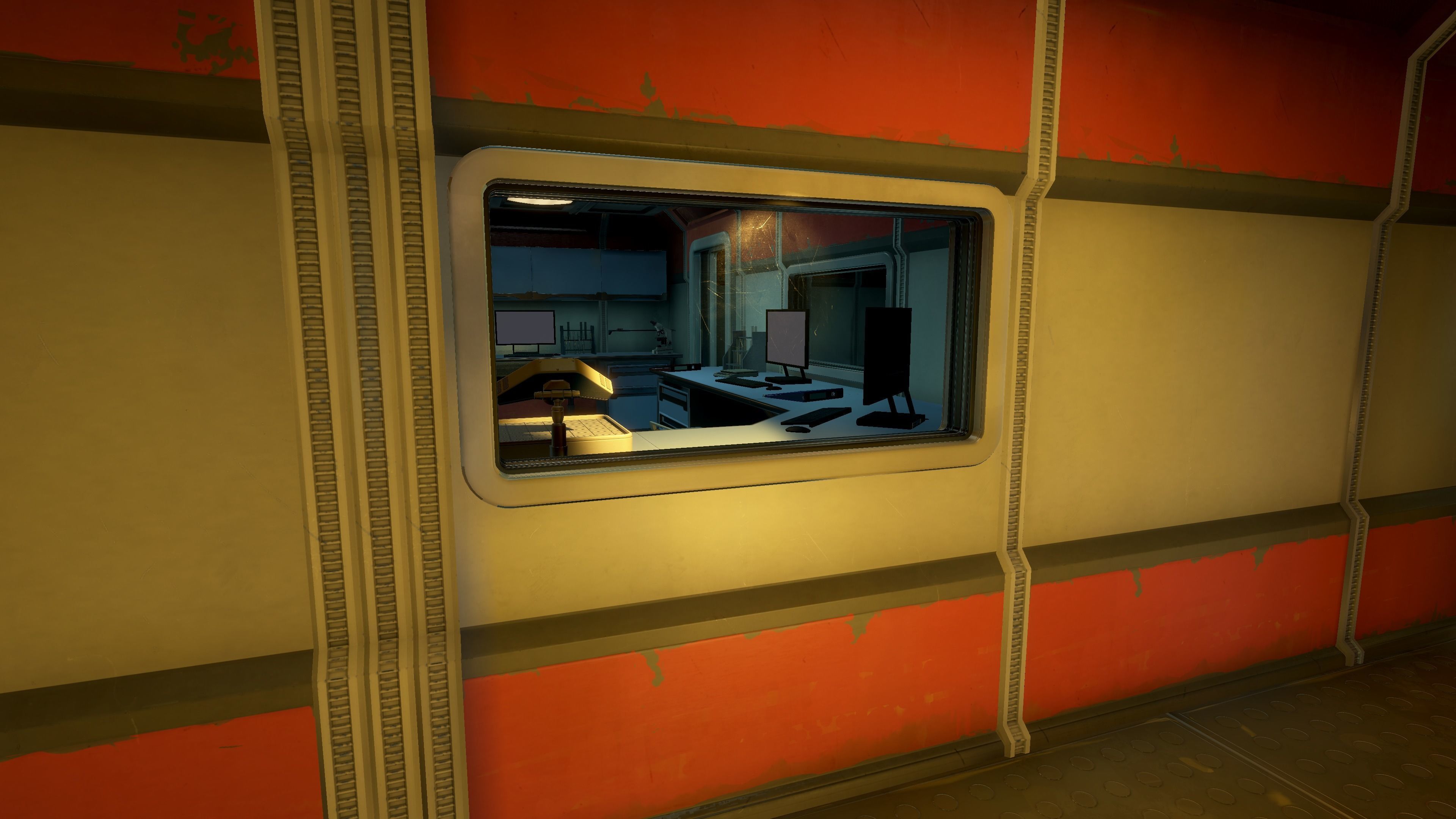 Modern Sci-Fi Modular Laboratory Low-poly 3D model_23