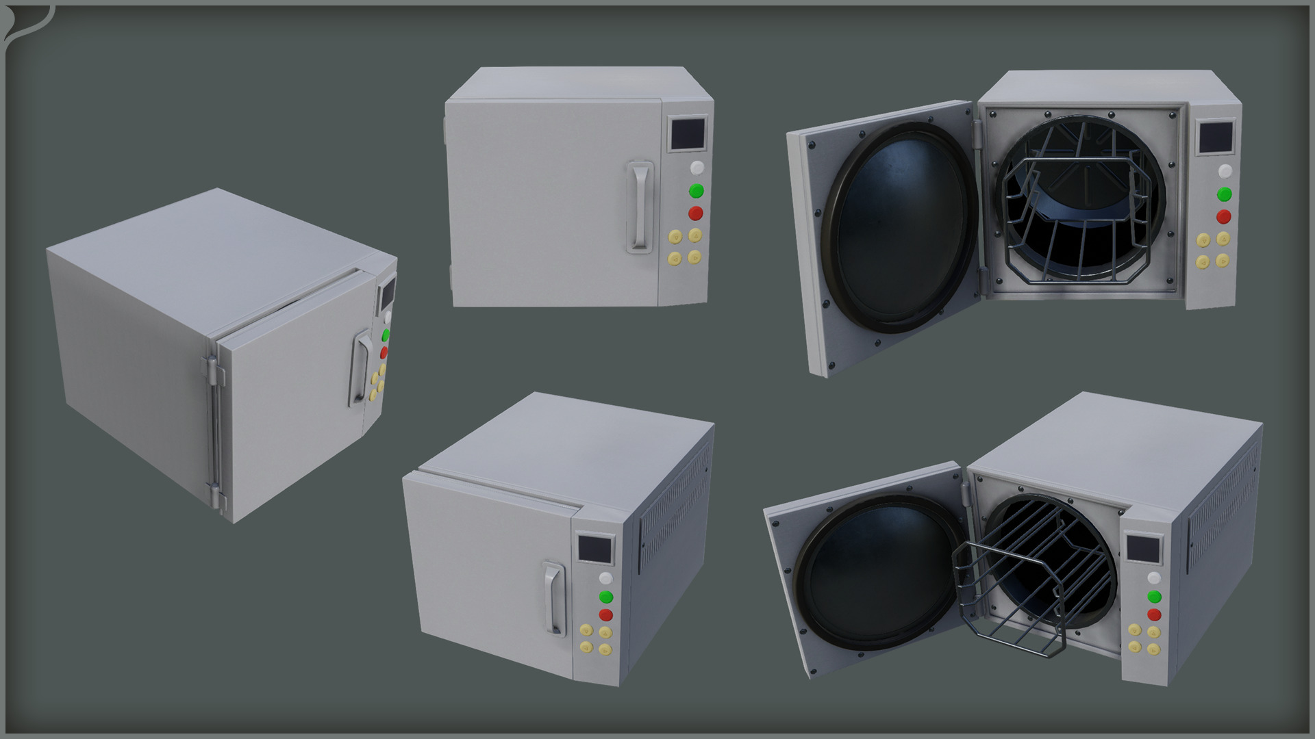 Modern Sci-Fi Modular Laboratory Low-poly 3D model_28