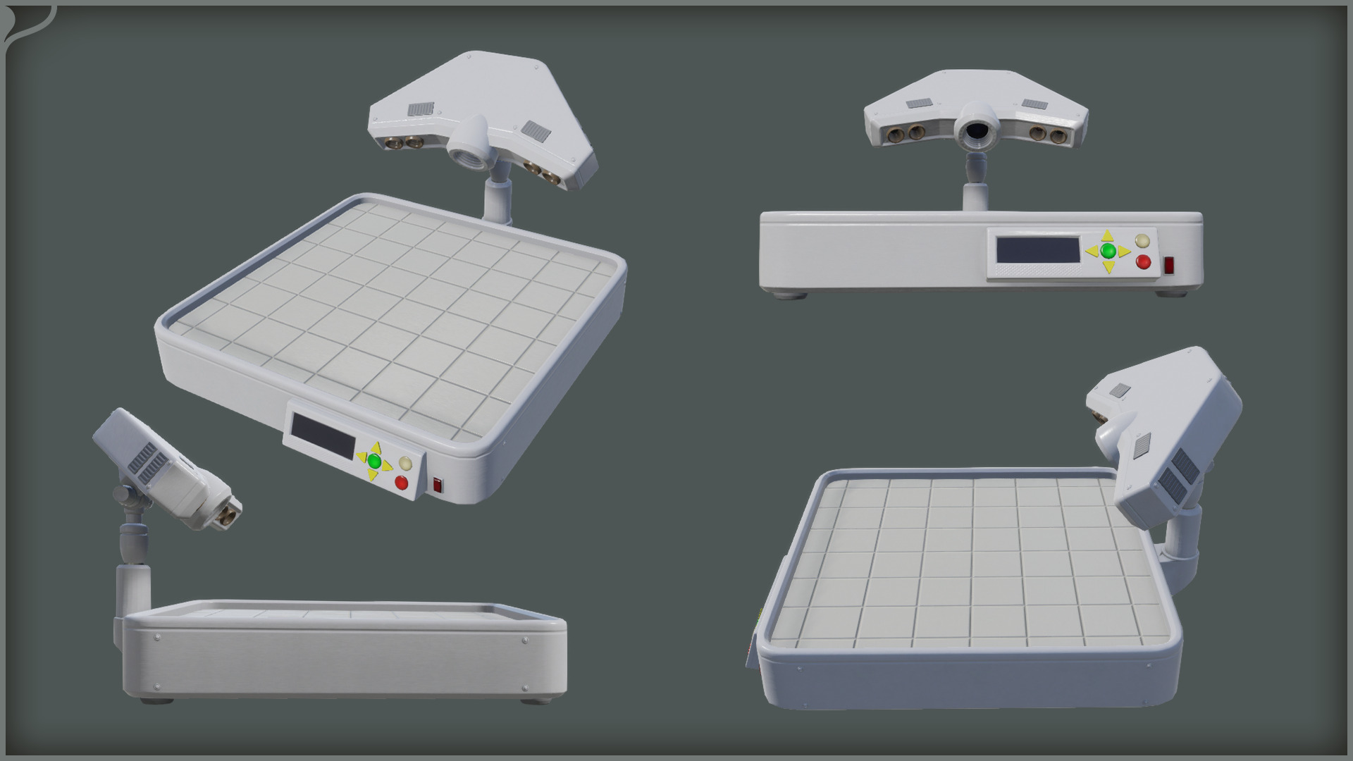 Modern Sci-Fi Modular Laboratory Low-poly 3D model_27