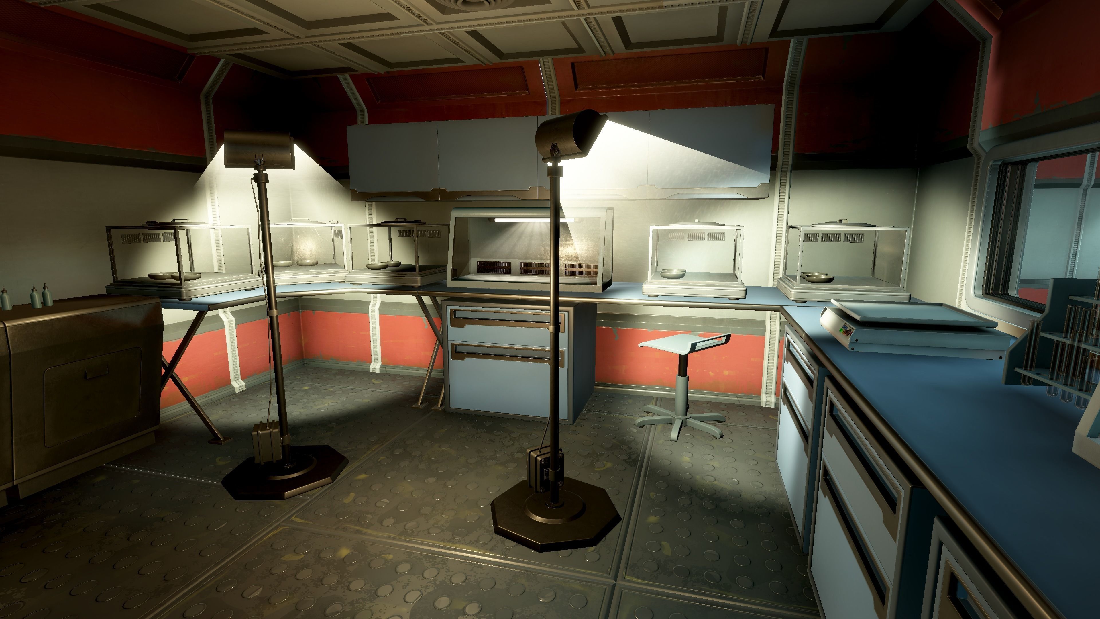 Modern Sci-Fi Modular Laboratory Low-poly 3D model_4