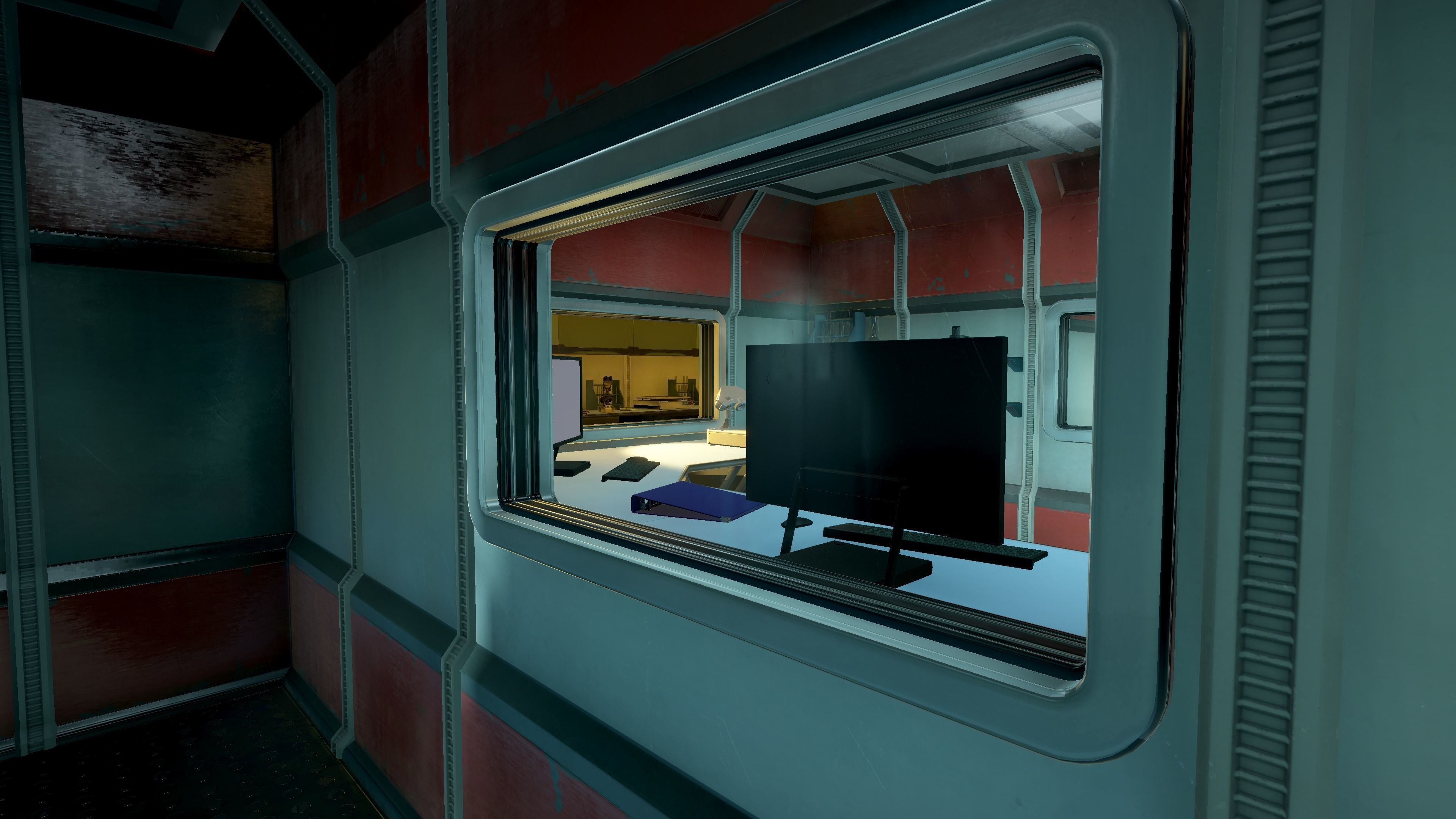 Modern Sci-Fi Modular Laboratory Low-poly 3D model_21