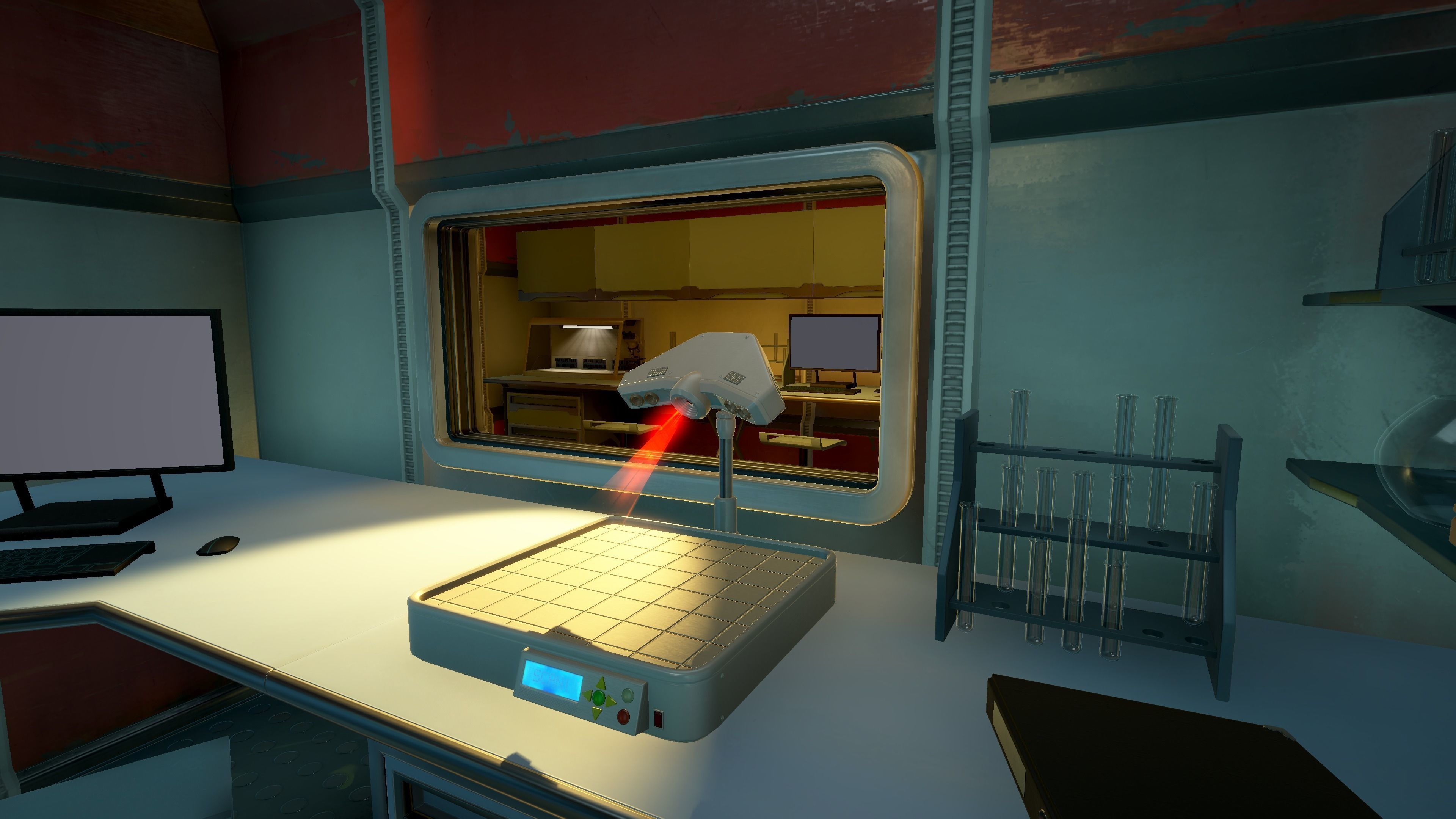 Modern Sci-Fi Modular Laboratory Low-poly 3D model_13