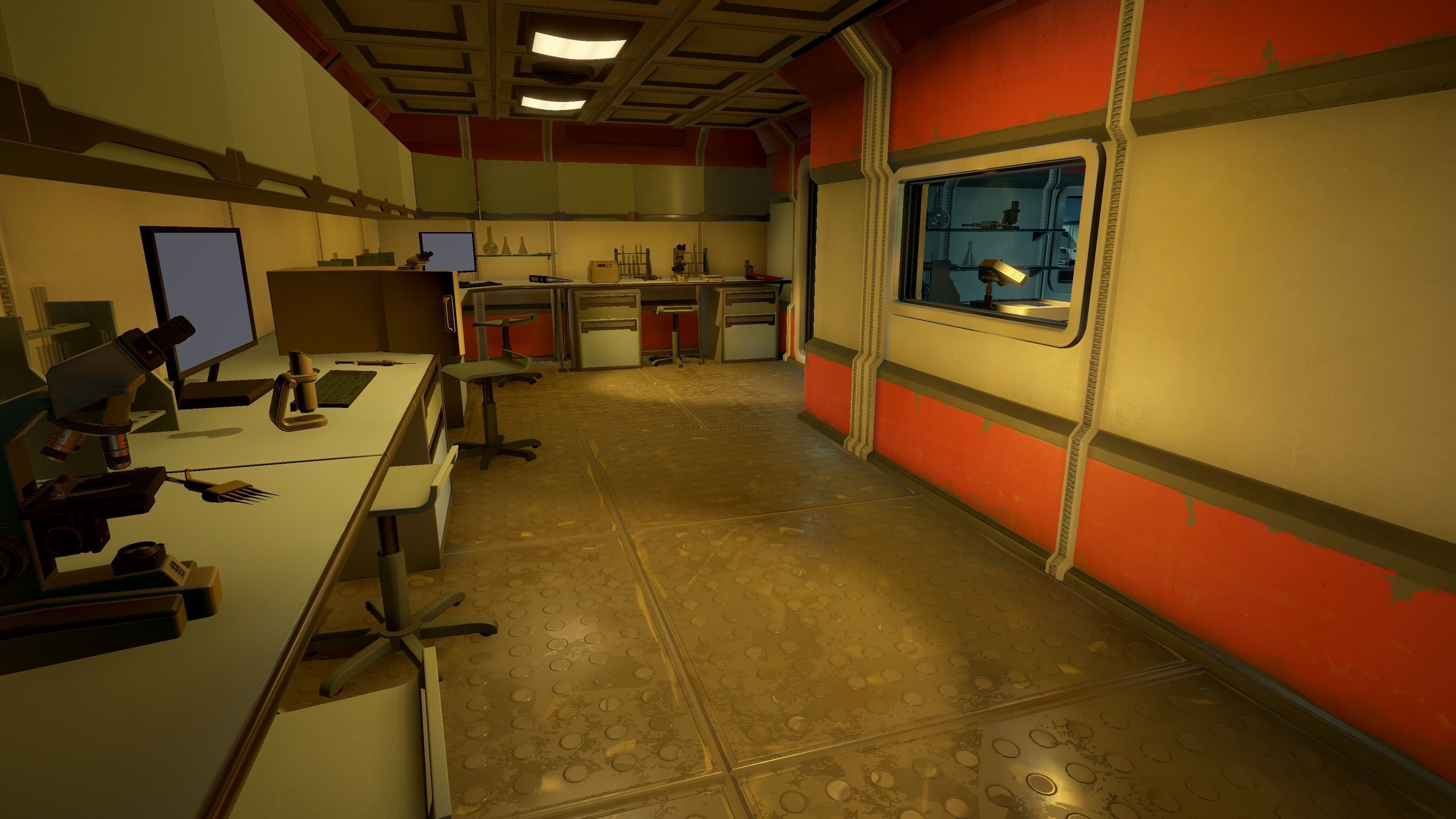 Modern Sci-Fi Modular Laboratory Low-poly 3D model_22