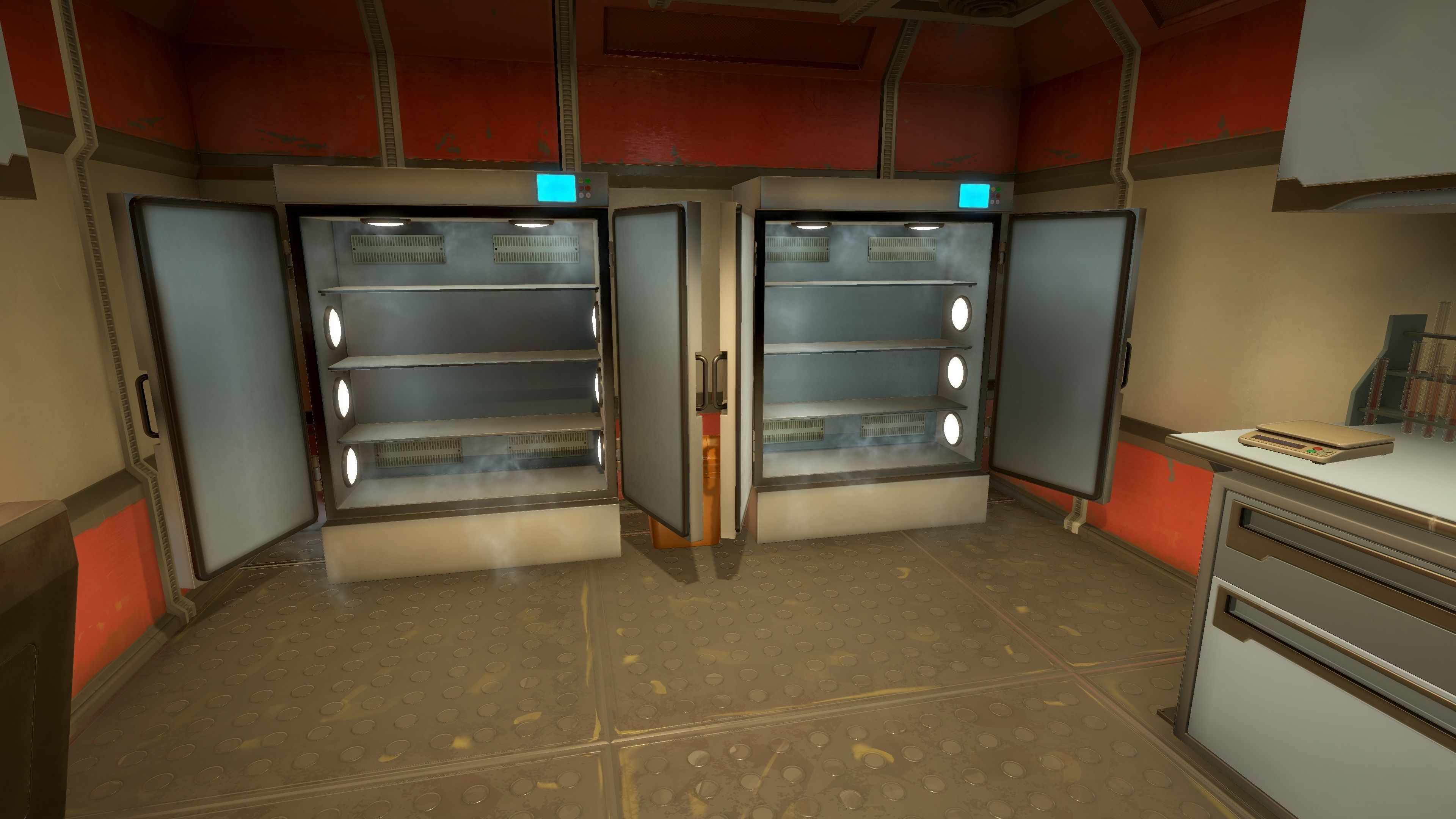 Modern Sci-Fi Modular Laboratory Low-poly 3D model_9