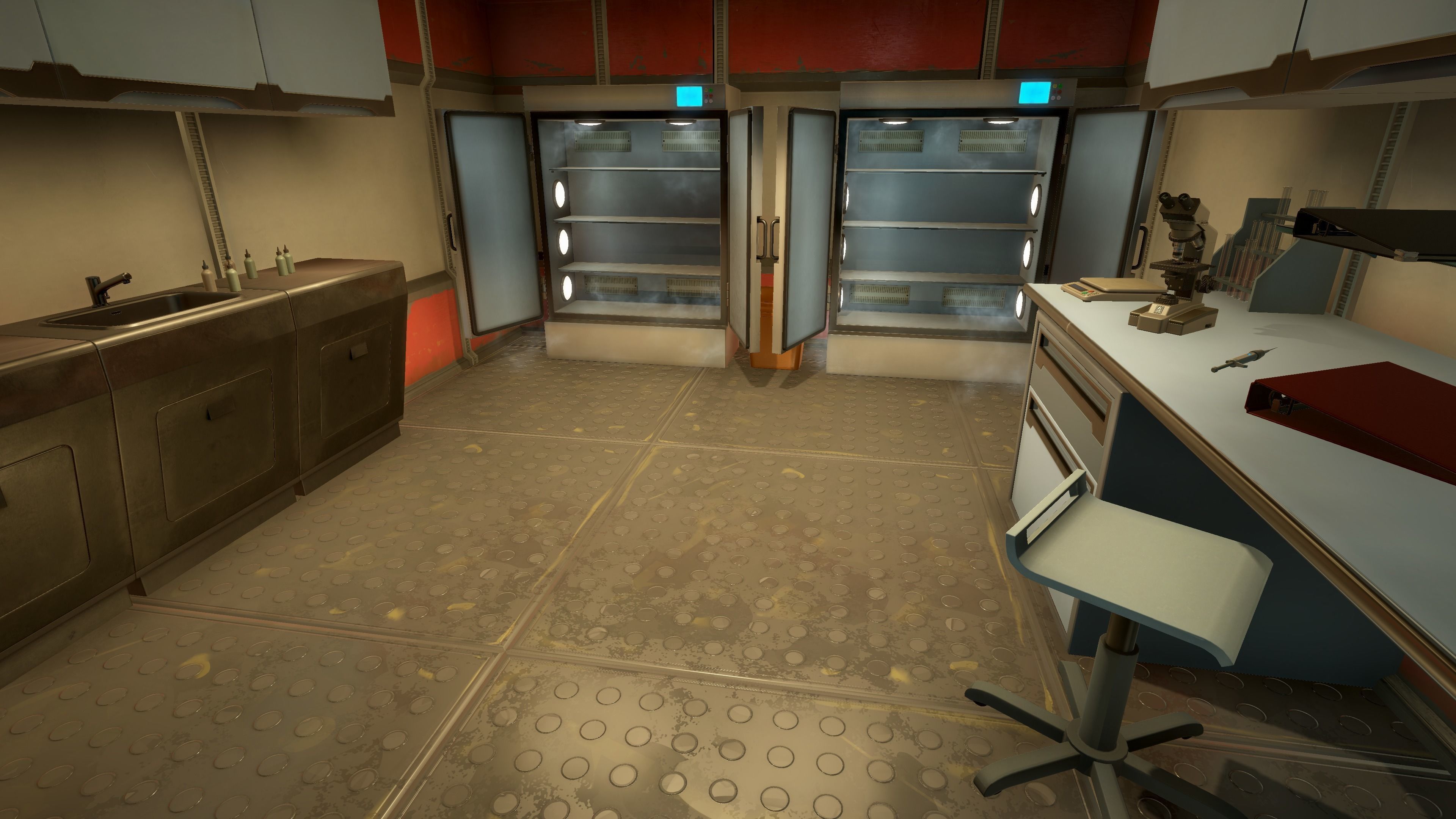 Modern Sci-Fi Modular Laboratory Low-poly 3D model_10