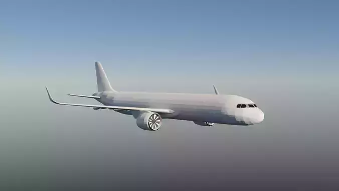 A321 Neo XLR  Low-poly 3D model