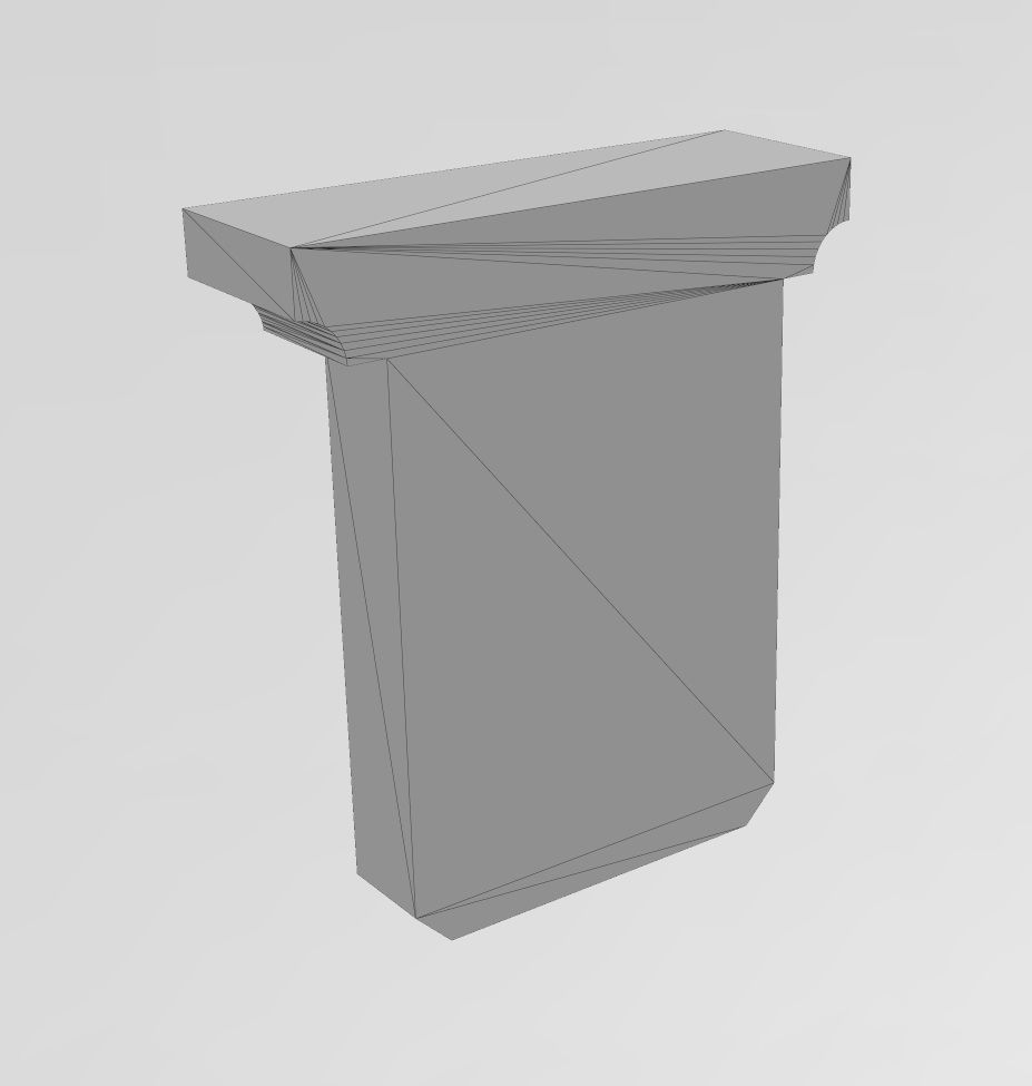 Ribbed oval rosette Colonial decorative corbel and bracket 3D print model_11