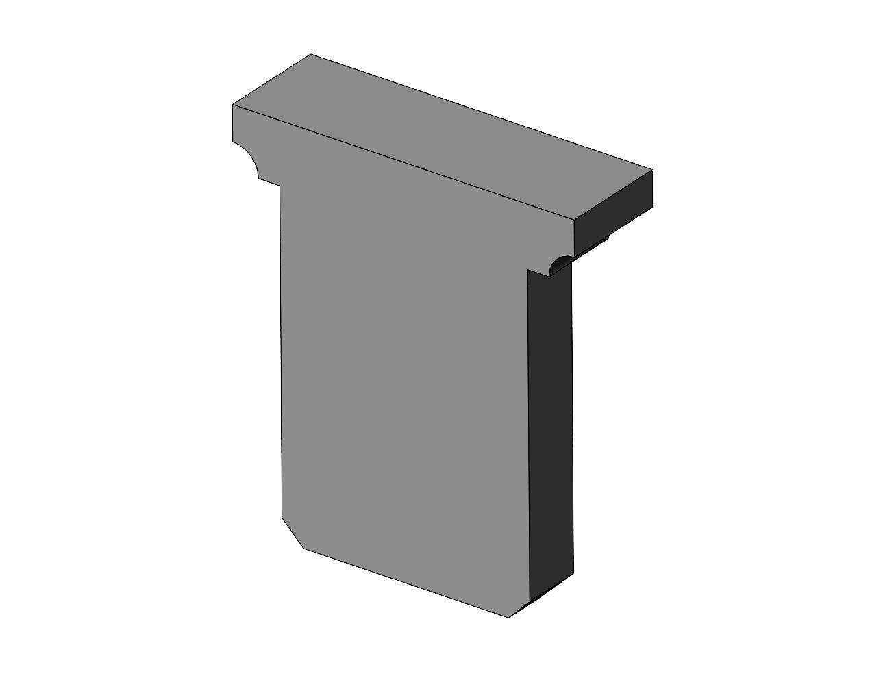 Ribbed oval rosette Colonial decorative corbel and bracket 3D print model_3