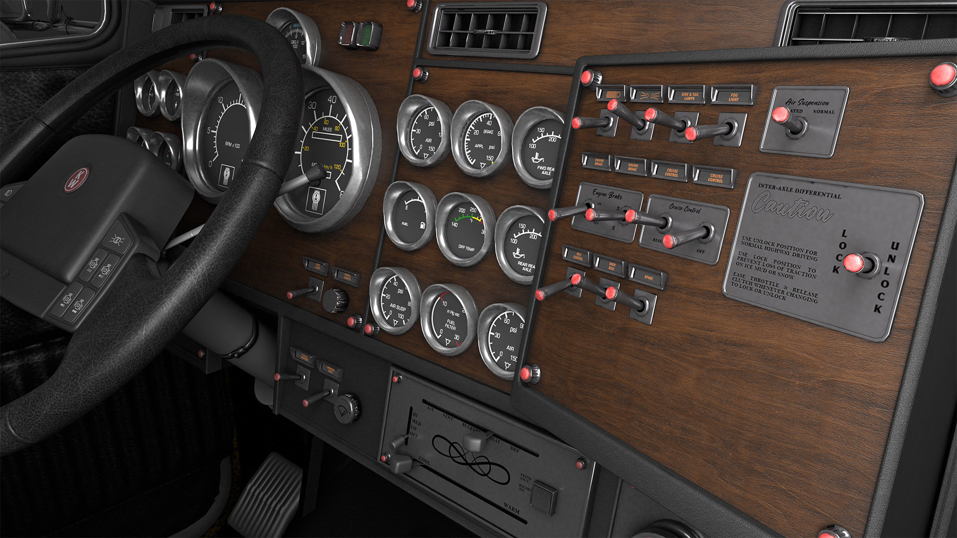 Kenworth W900 3D model_3