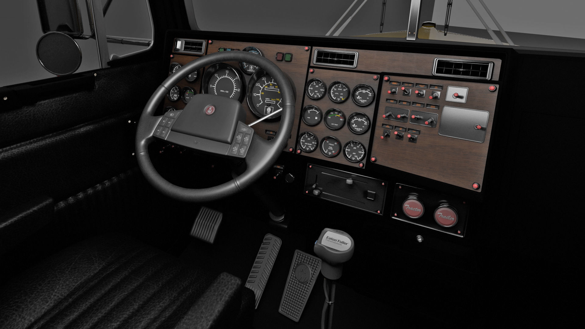 Kenworth W900 3D model_5