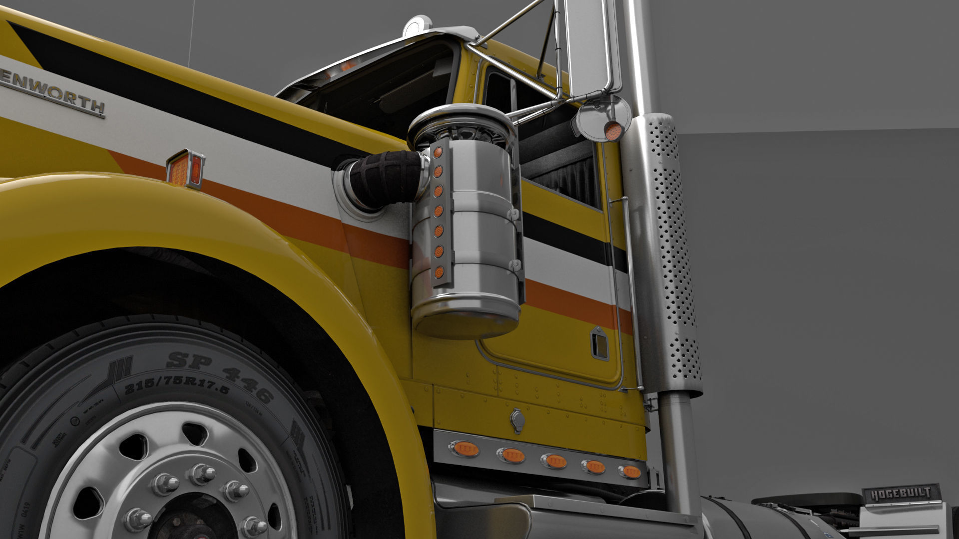 Kenworth W900 3D model_11