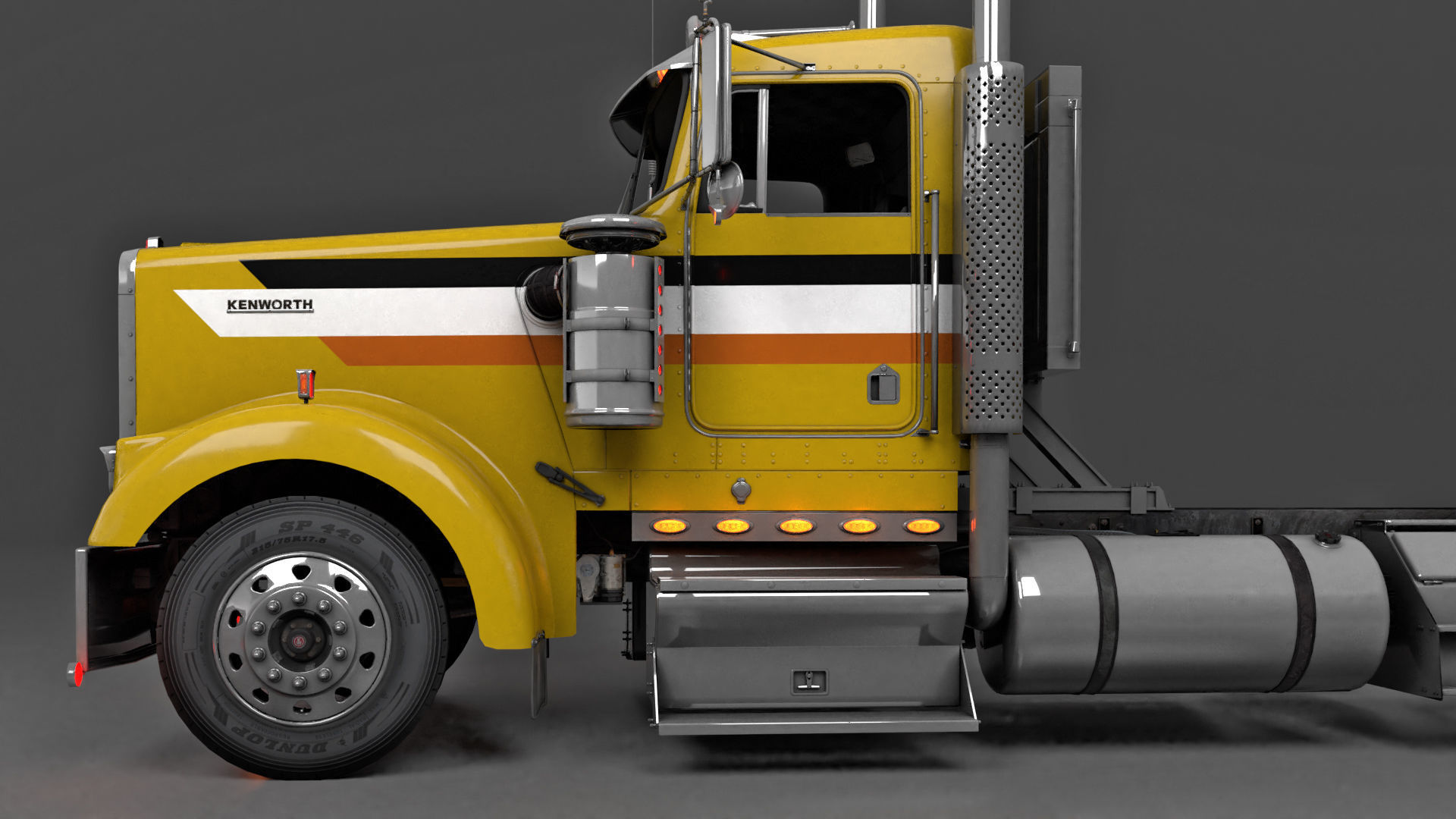 Kenworth W900 3D model_4
