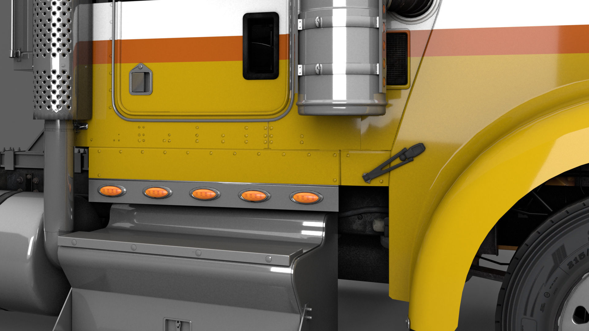 Kenworth W900 3D model_12