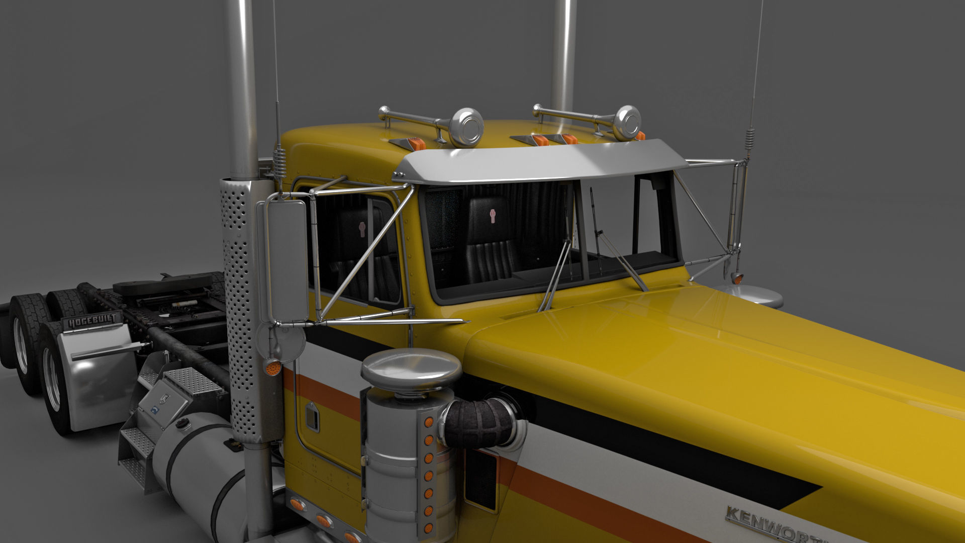 Kenworth W900 3D model_9