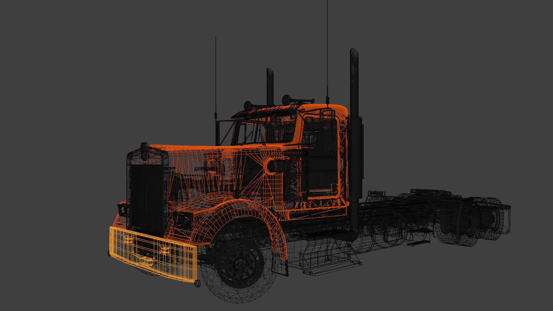 Kenworth W900 3D model_18