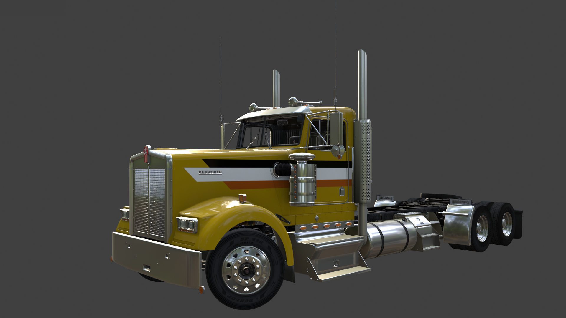 Kenworth W900 3D model_19
