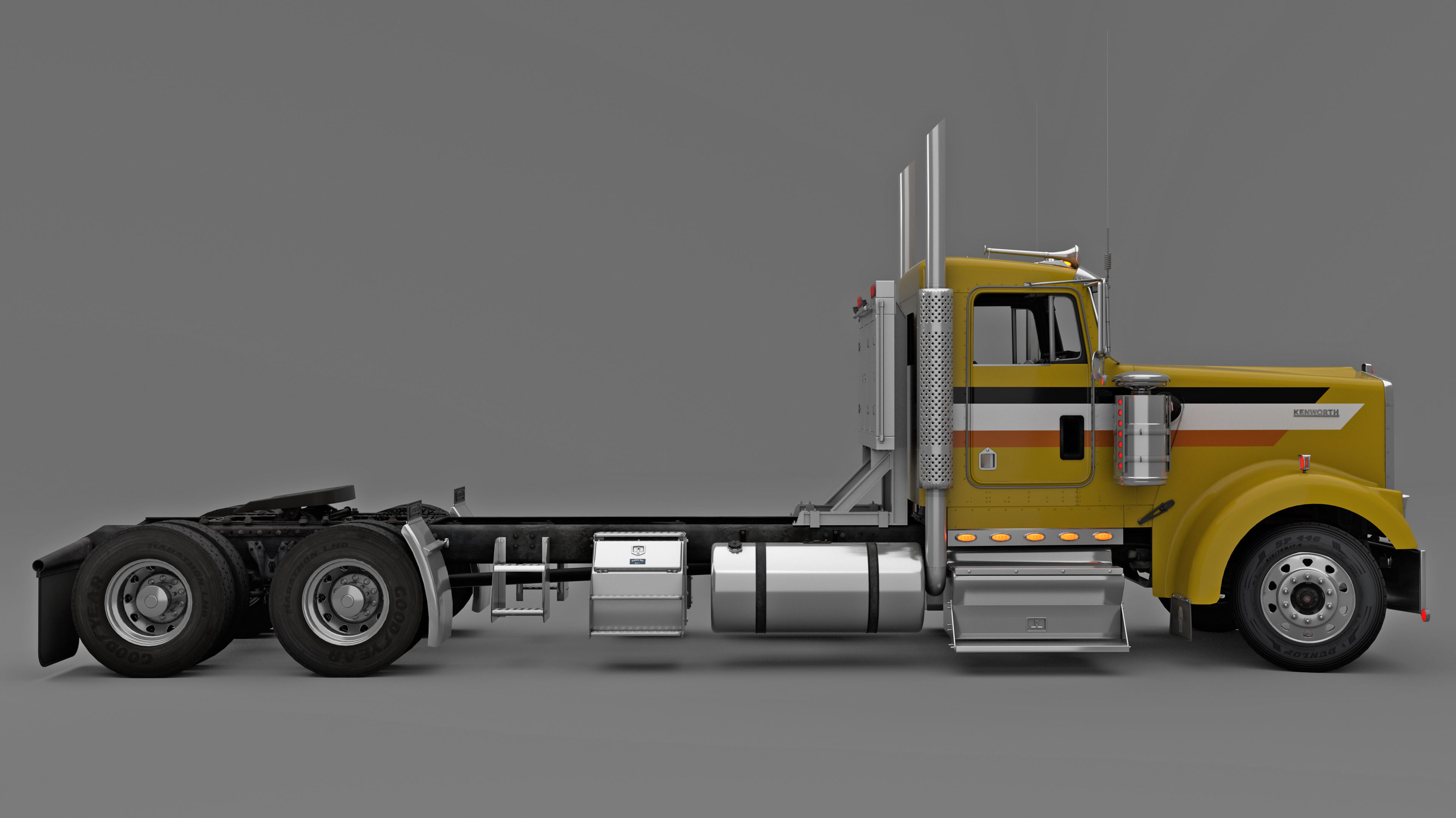 Kenworth W900 3D model_6