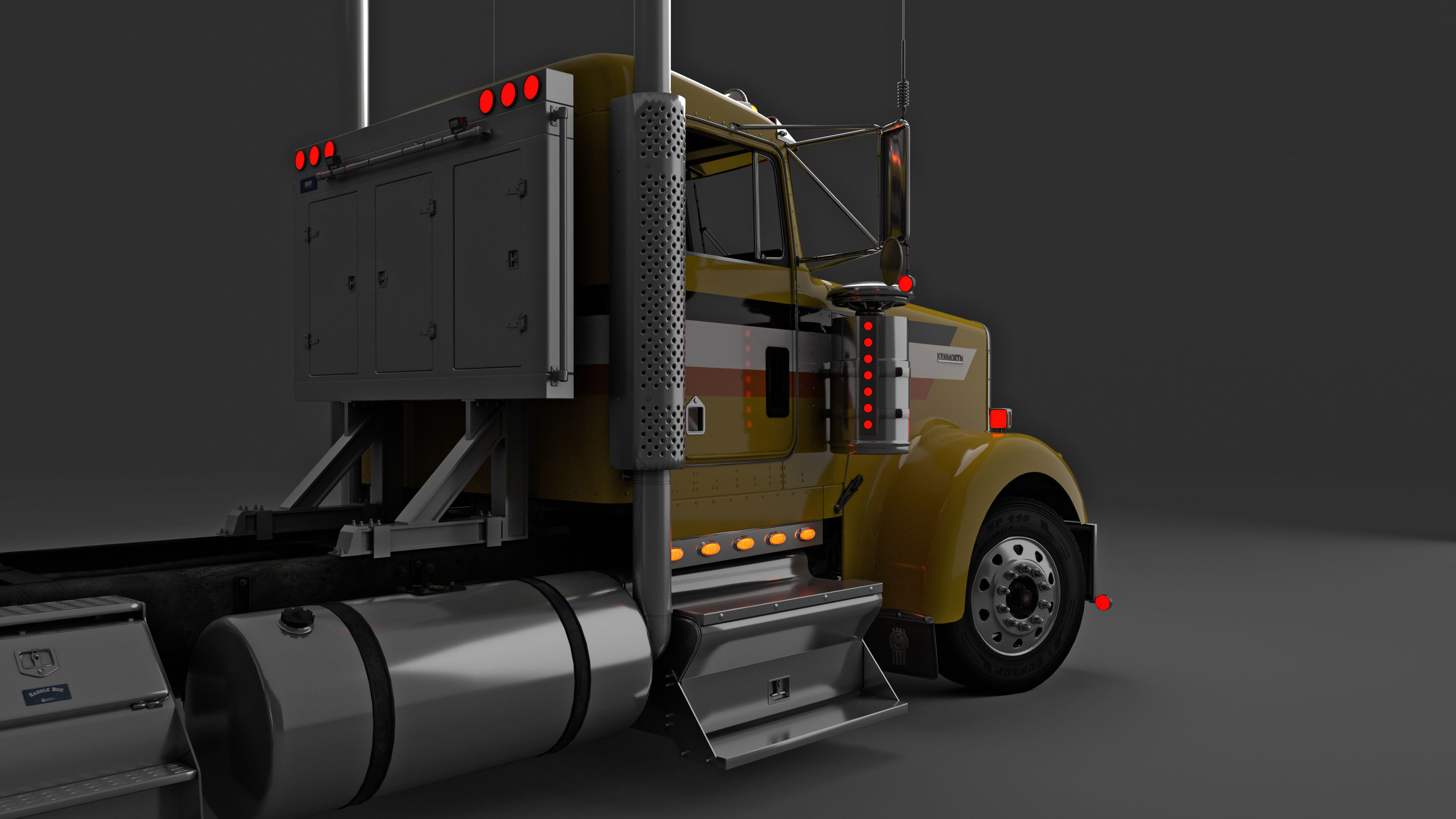 Kenworth W900 3D model_7