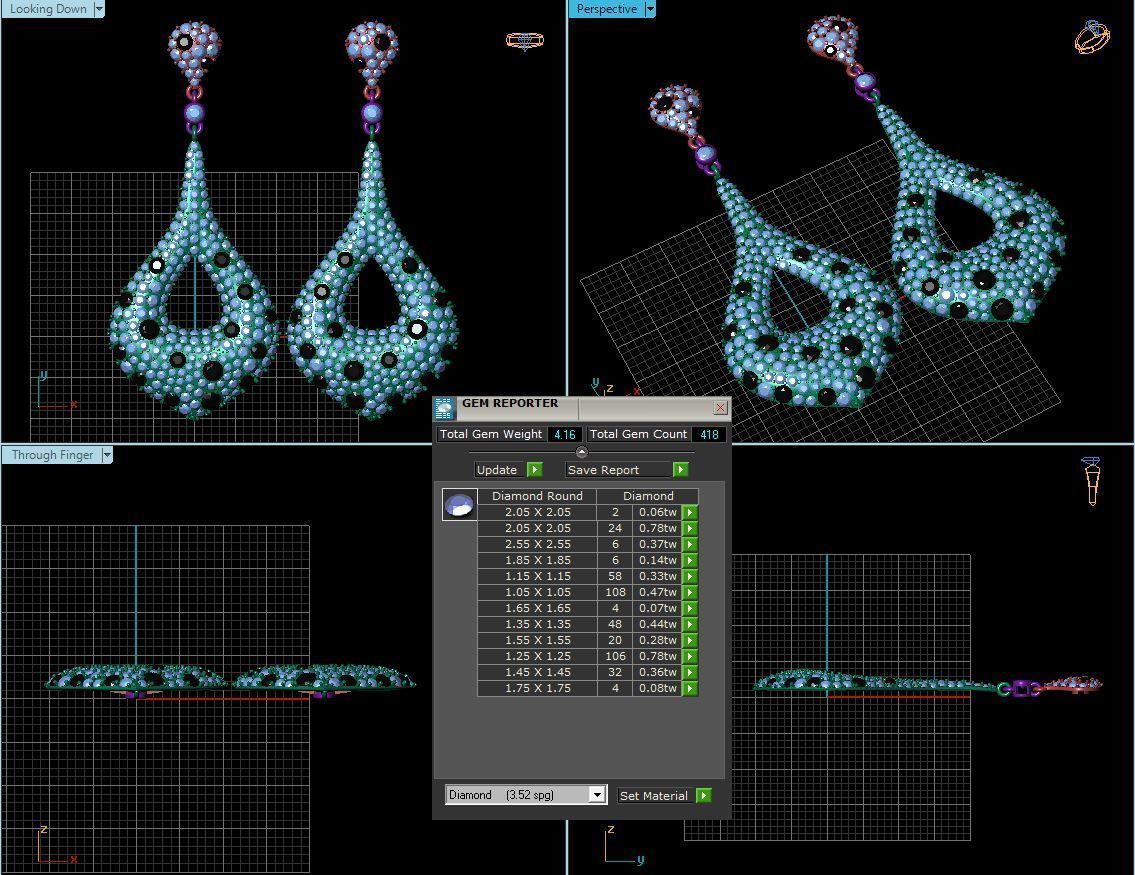 women earrings 3D print model_1